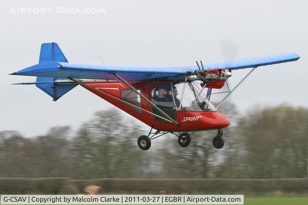 G-CSAV, 2002 Thruster T600N 450 C/N 0032-T600N-064, Thruster T600N 450 at Breighton Airfield in March 2011.