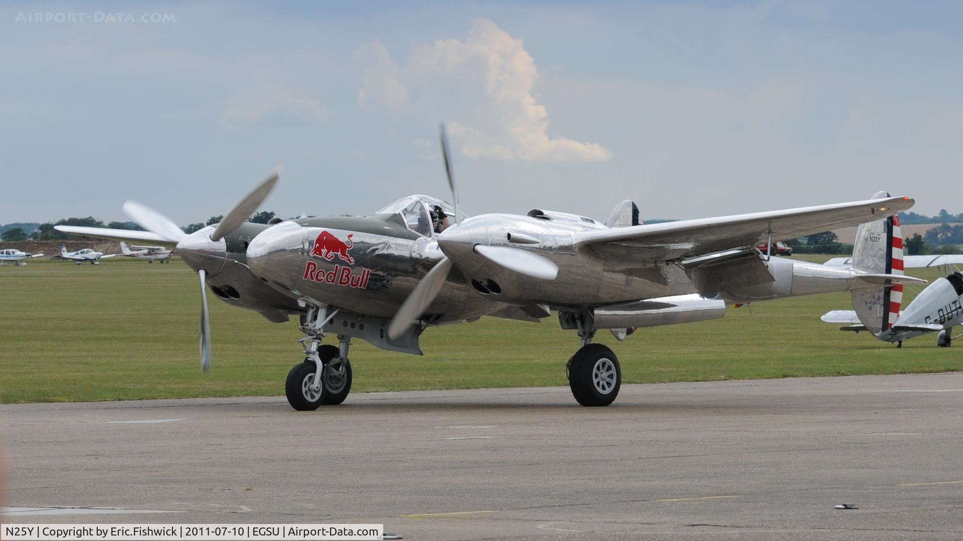 N25Y, 1944 Lockheed P-38L-5LO Lightning C/N AF44-53254, 3. N25Y  at Flying Legends Air Show, July 2011