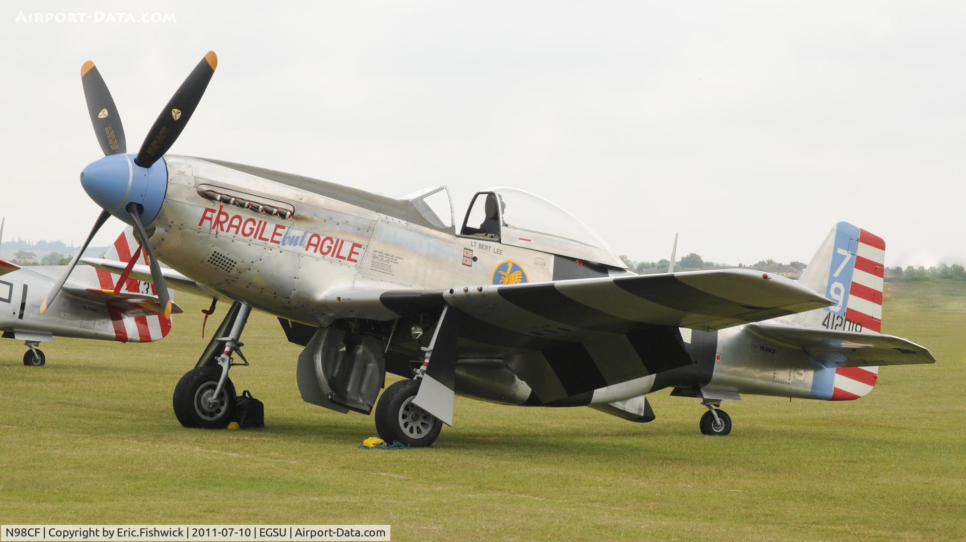 N98CF, 1944 North American P-51K Mustang C/N 111-30149, N98C  at Flying Legends Air Show, July 2011F