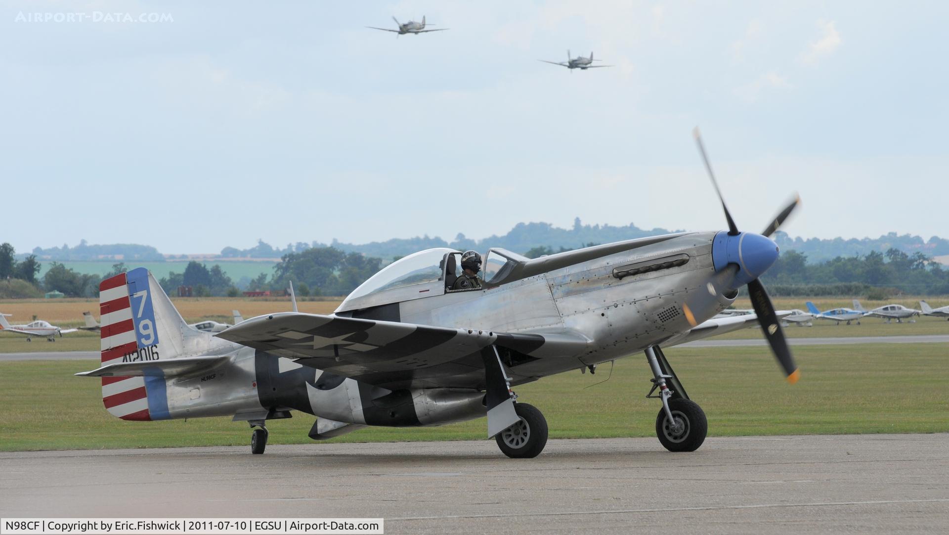 N98CF, 1944 North American P-51K Mustang C/N 111-30149, N98CF  at Flying Legends Air Show, July 2011