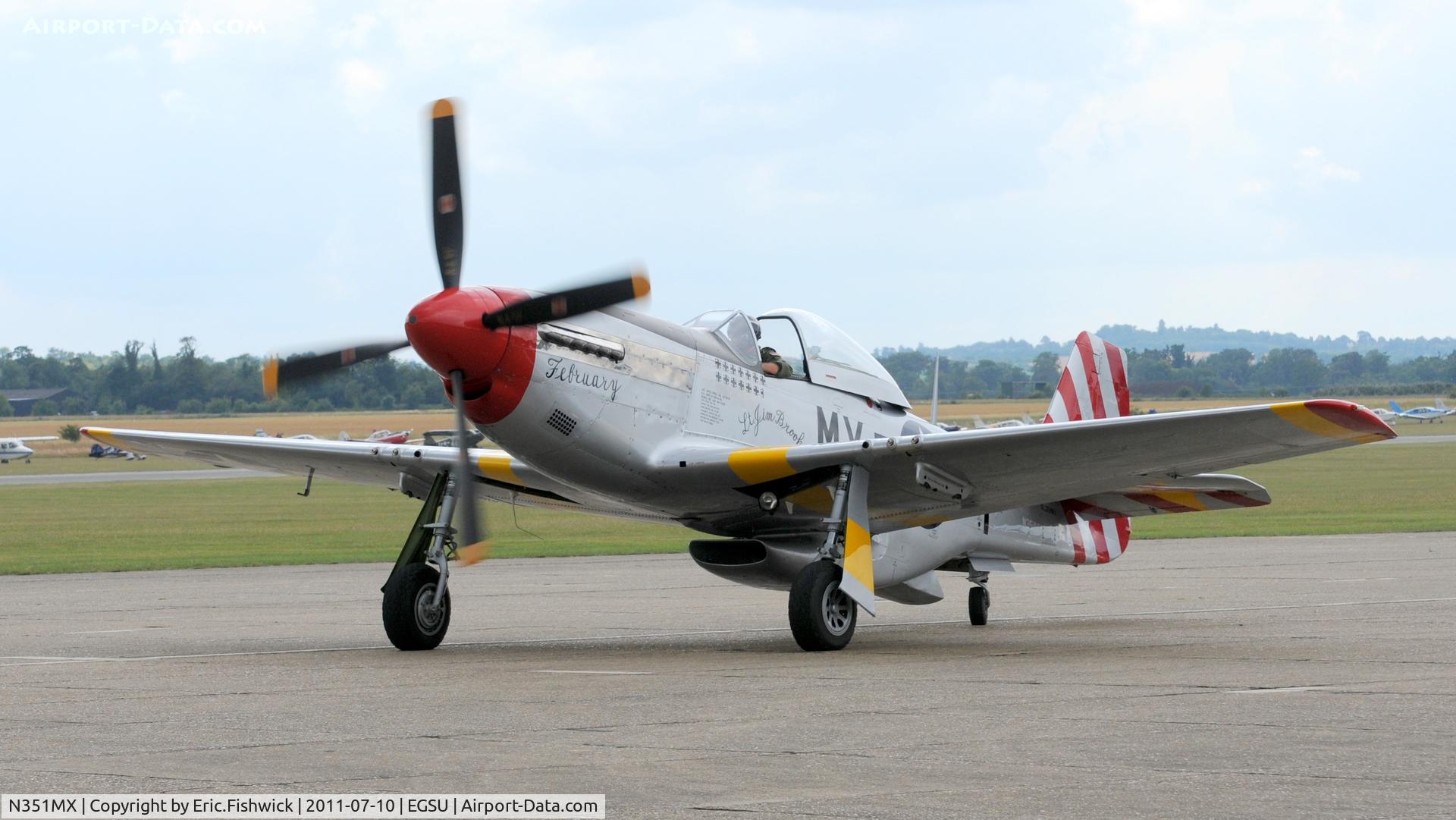 N351MX, 1944 North American P-51D Mustang C/N 122-40931 (44-74391), N351MX  at Flying Legends Air Show, July 2011