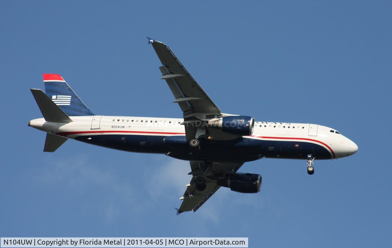 N104UW, 1999 Airbus A320-214 C/N 0863, US Airways A320