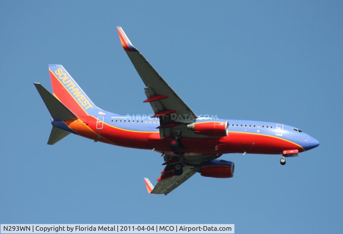 N293WN, 2007 Boeing 737-7H4 C/N 36612, Southwest 737