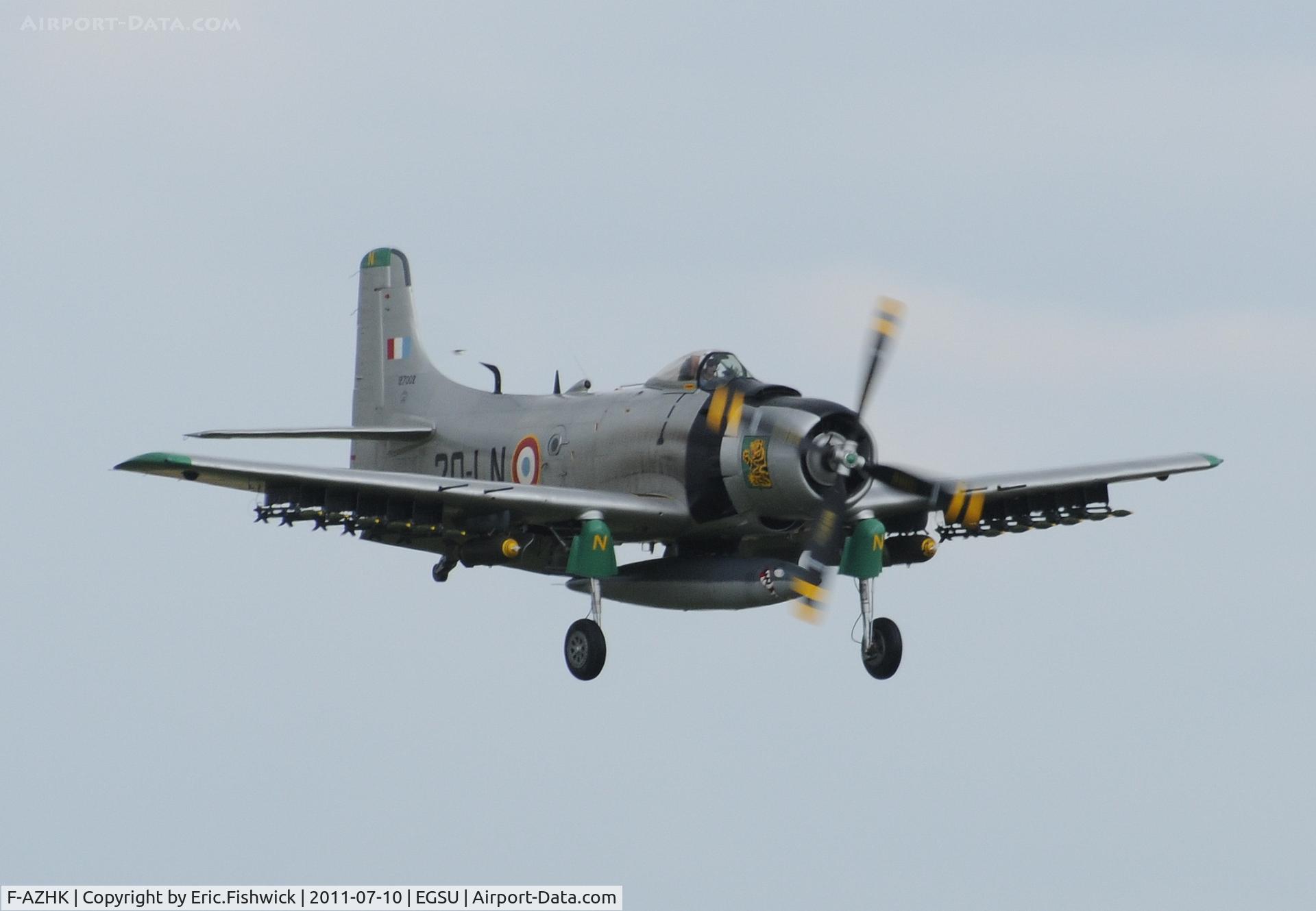F-AZHK, Douglas AD-4N Skyraider C/N 7802, F-AZHK at another excellent Flying Legends Air Show (July 2011)