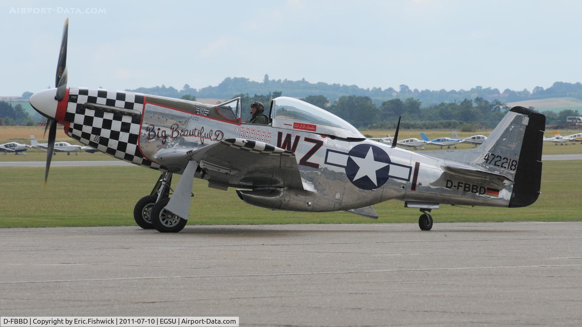 D-FBBD, 1951 Commonwealth CA-18 Mustang 22 (P-51D) C/N CACM-192-1517, 1. D-FBBD at Flying Legends Air Show (July 2011)