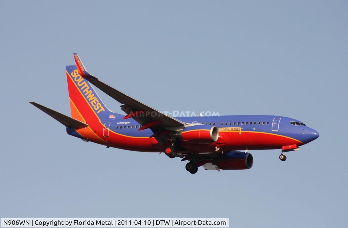 N906WN, 2008 Boeing 737-7H4 C/N 36887, Southwest 737