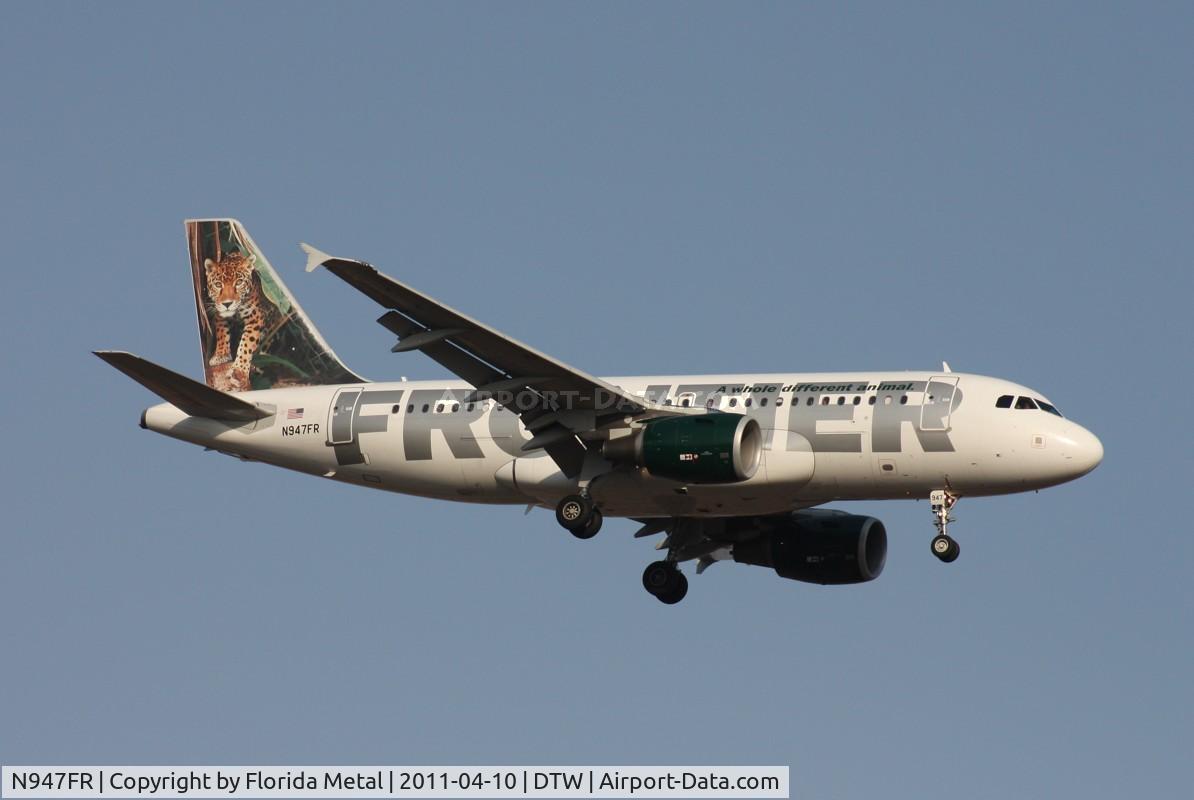 N947FR, 2006 Airbus A319-111 C/N 2806, Frontier Maya Jaguar