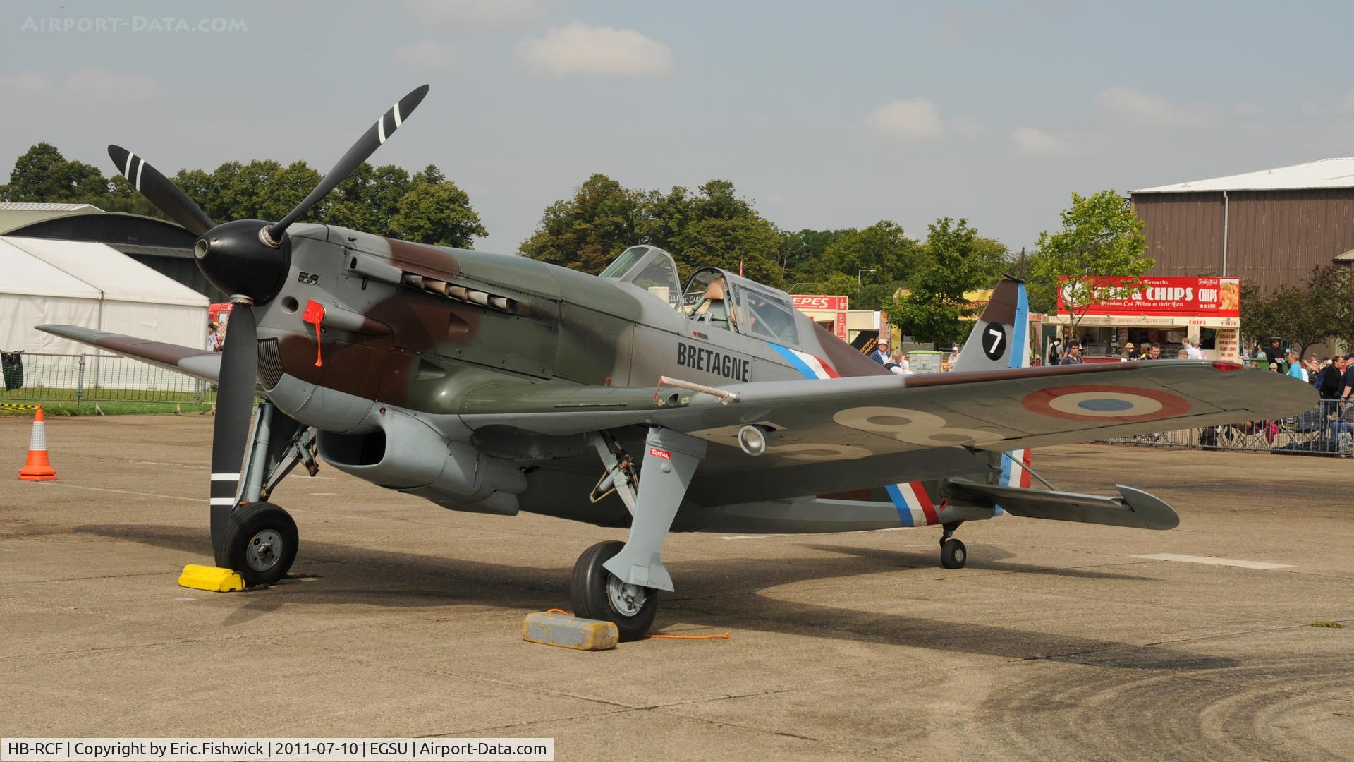 HB-RCF, 1942 Morane-Saulnier D-3801 (MS-412) C/N 194, D-3801 at another excellent Flying Legends Air Show (July 2011)