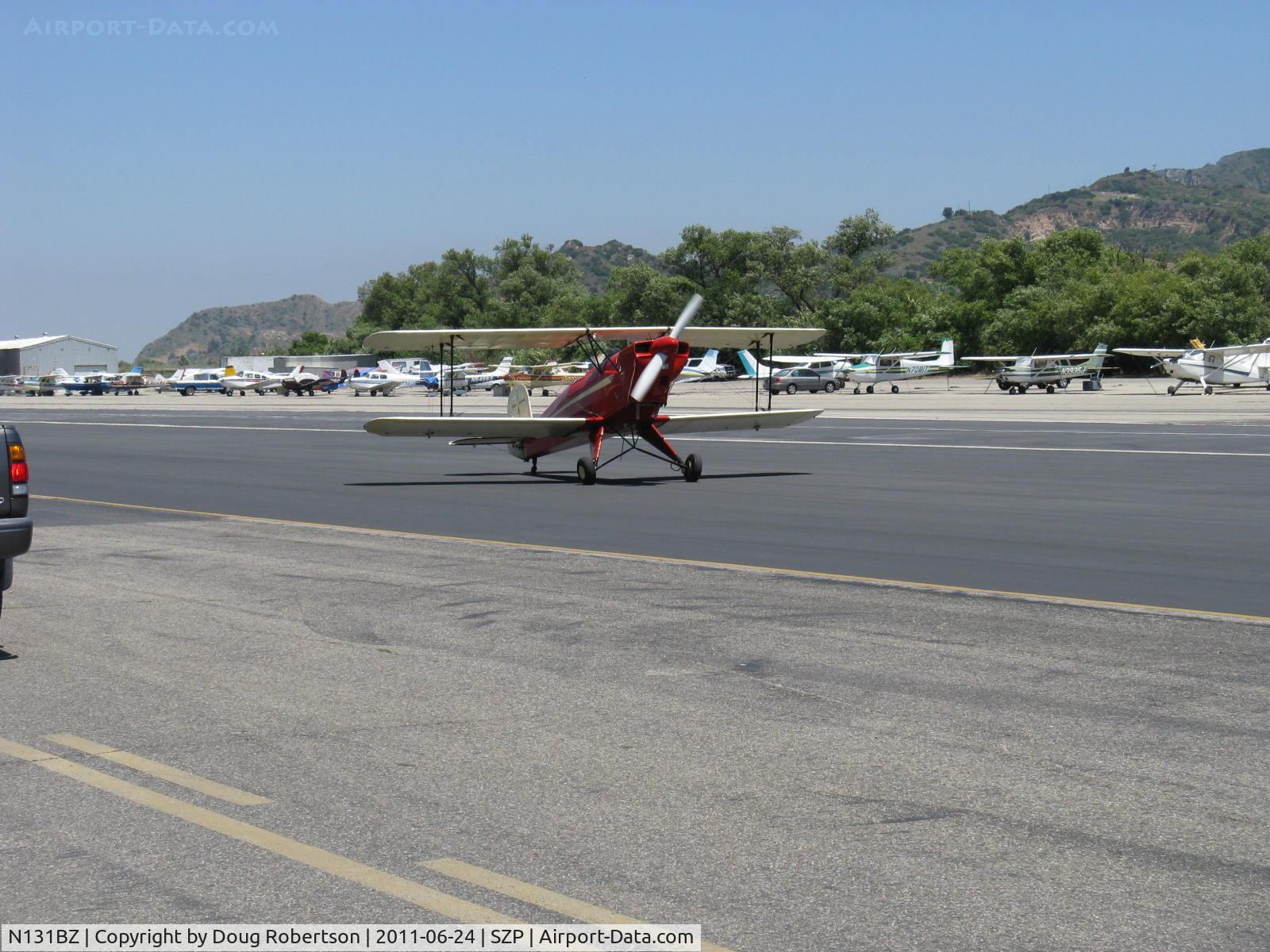 N131BZ, 1961 CASA 1-131E Jungmann C/N Not found E3B-563/N131BZ, 1961 Bucker JUNGMANN 131. Lycoming O-320 conversion, taxi off the active