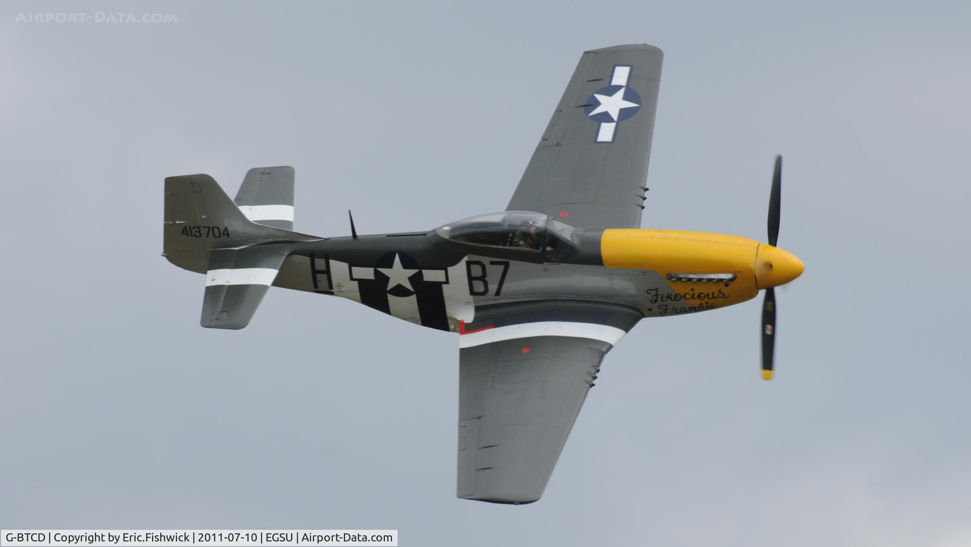 G-BTCD, 1944 North American P-51D Mustang C/N 122-39608, 43. G-BTCD at another excellent Flying Legends Air Show (July 2011)