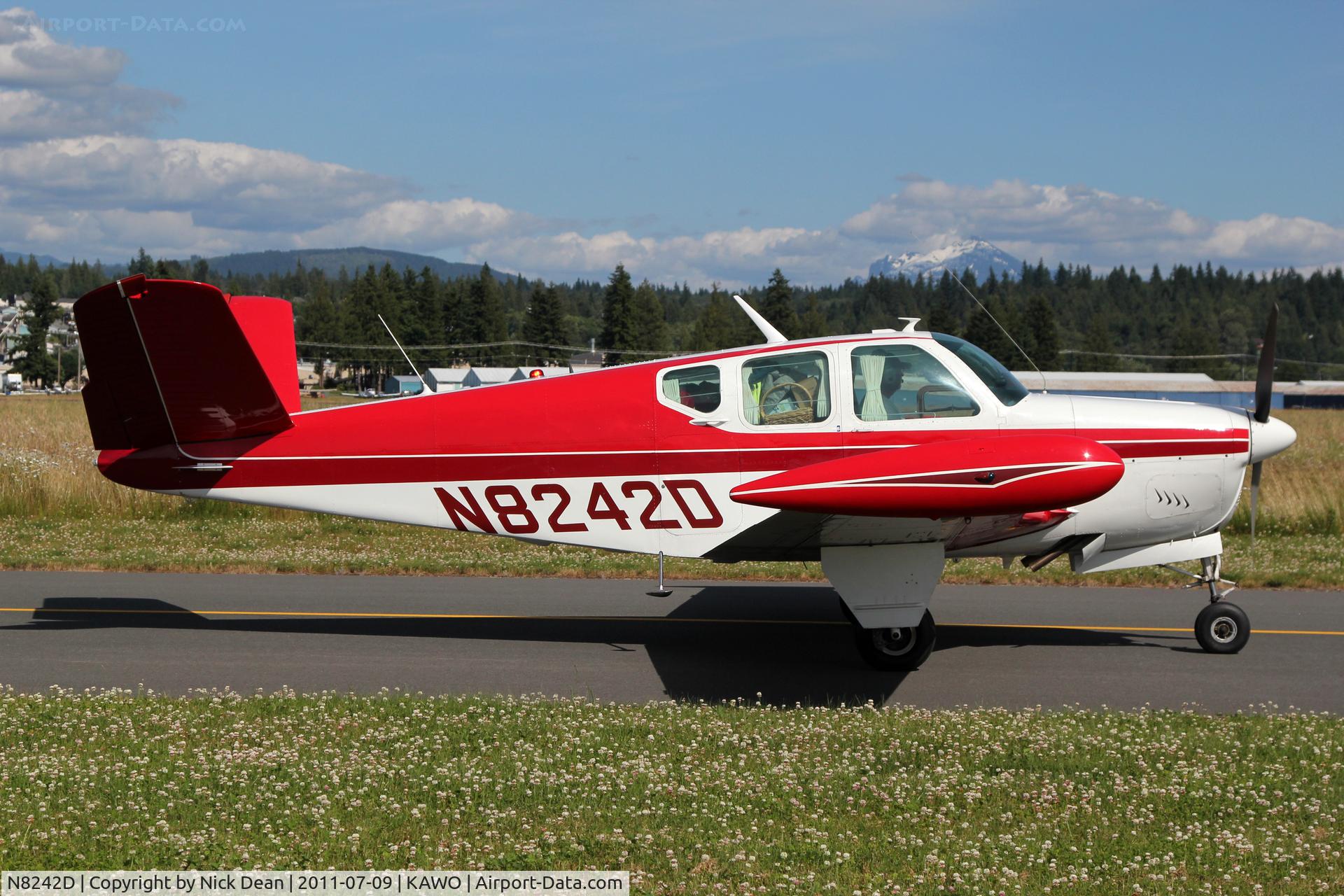 N8242D, 1957 Beech J35 Bonanza C/N D-5344, KAWO/AWO