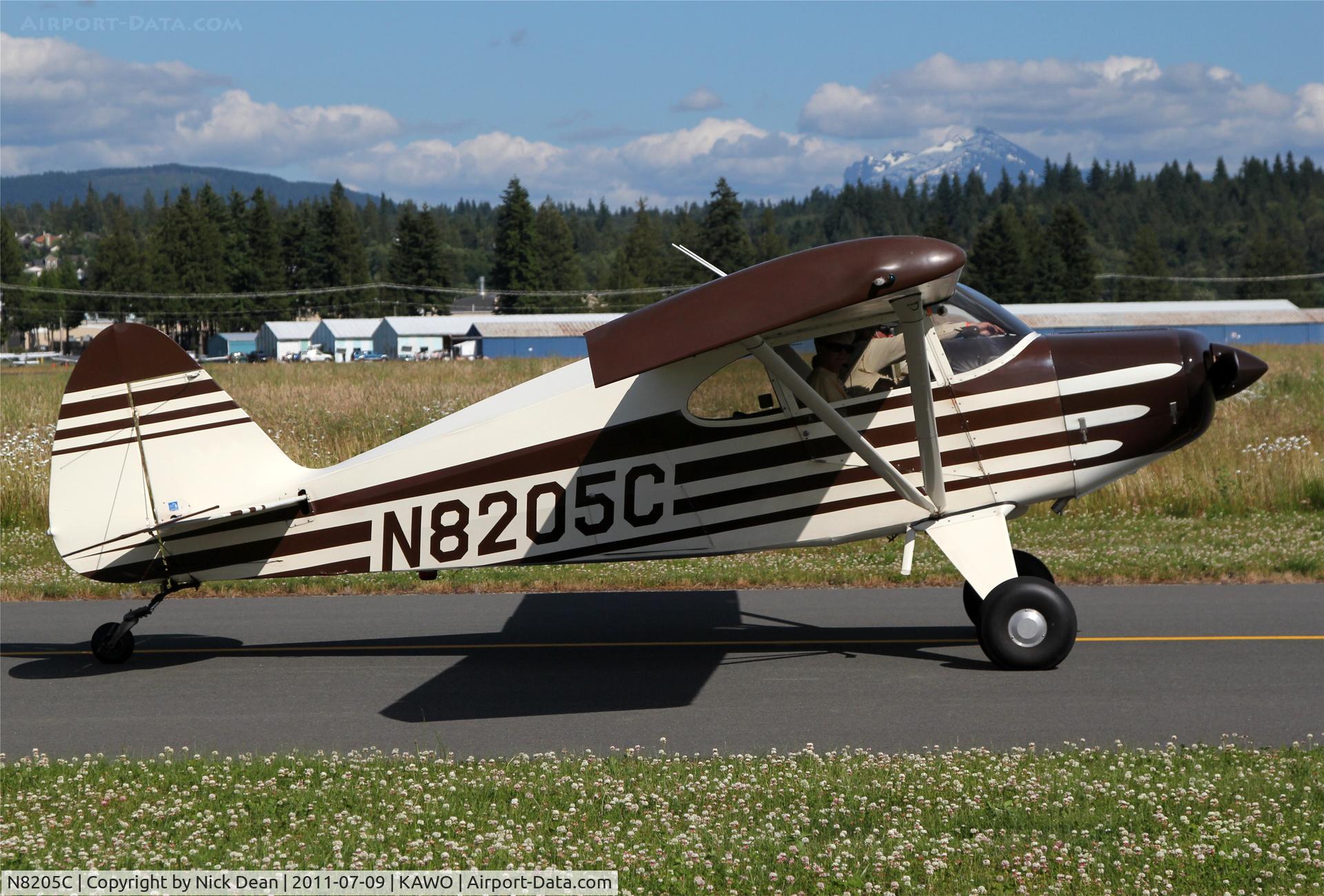 N8205C, 1954 Piper PA-22-135 Tri-Pacer C/N 22-2310, KAWO/AWO