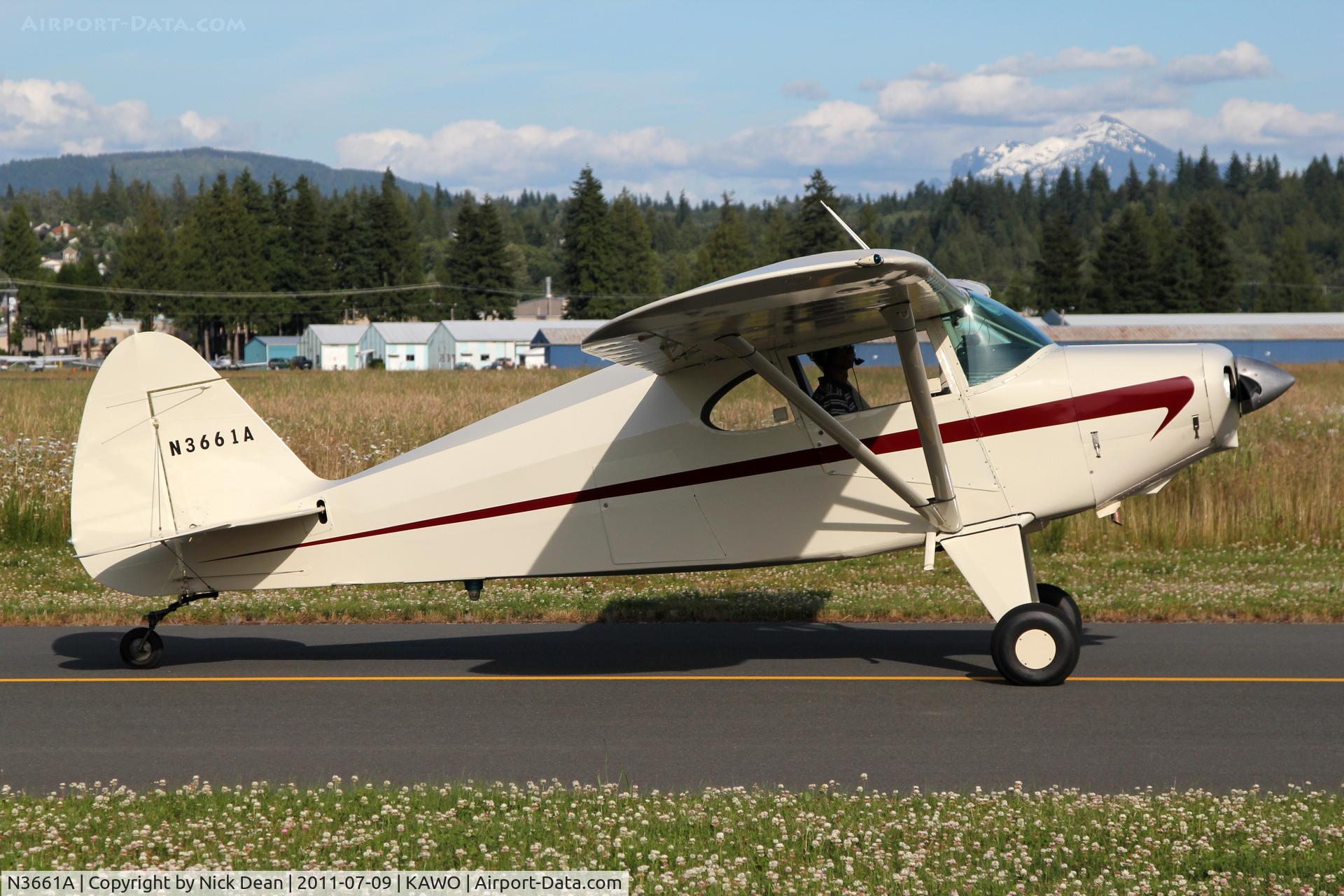 N3661A, 1954 Piper PA-22-135 Tri-Pacer C/N 22-1921, KAWO/AWO