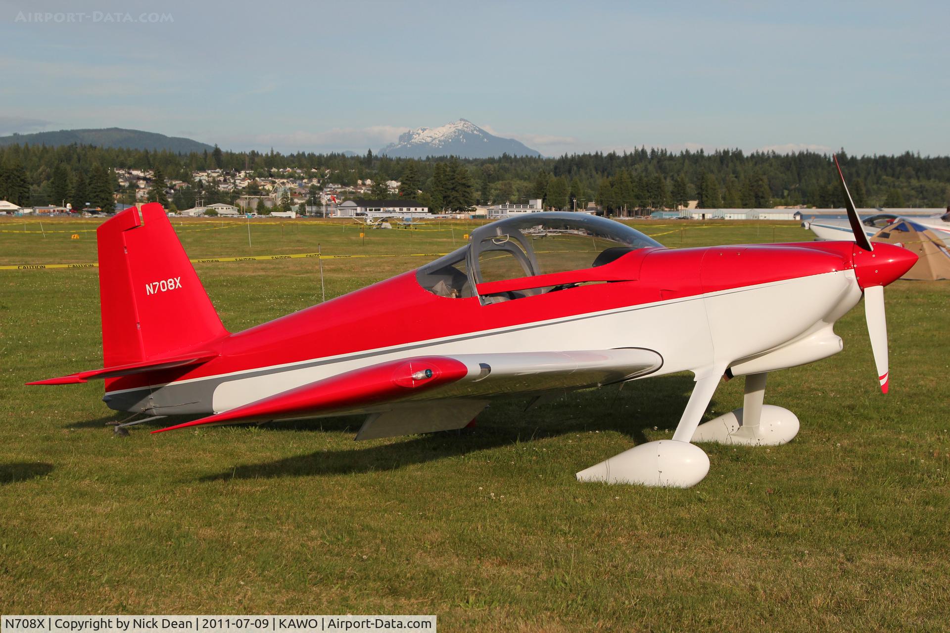 N708X, 2007 Vans RV-7 C/N 70545, KAWO/AWO