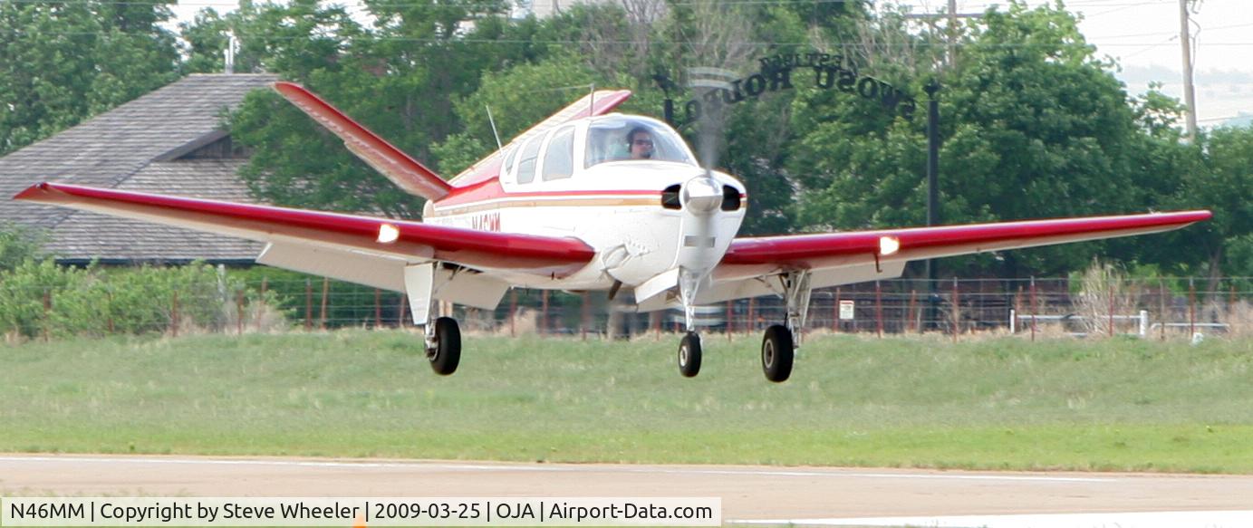 N46MM, 1958 Beech J35 Bonanza C/N D-5496, N46MM landing at OJA.