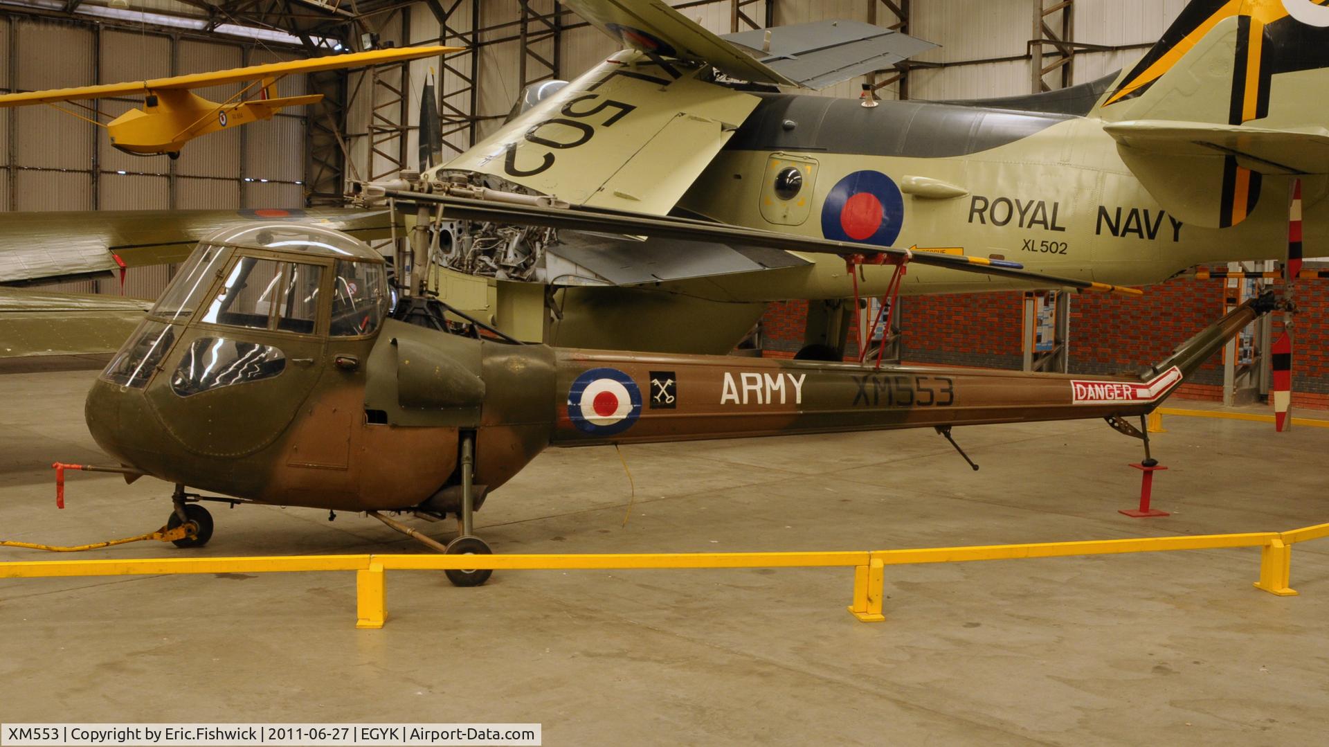 XM553, 1959 Saunders-Roe Skeeter AOP.12 C/N S2/5107, XM553 at Yorkshire Air Museum