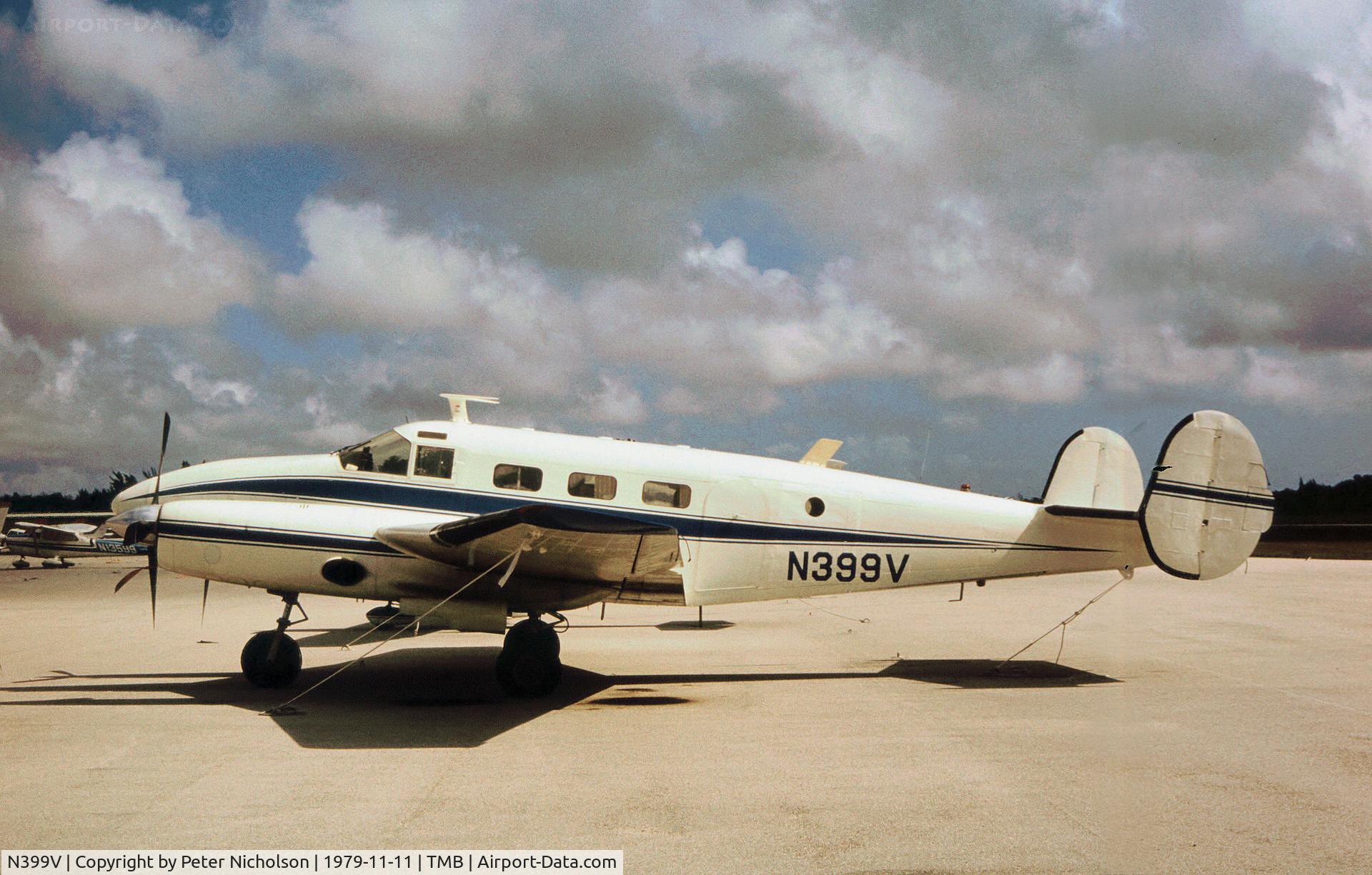 N399V, 1953 Beech C-45H Expeditor C/N AF-487, Beech C-45H as seen at New Tamiami in November 1979.