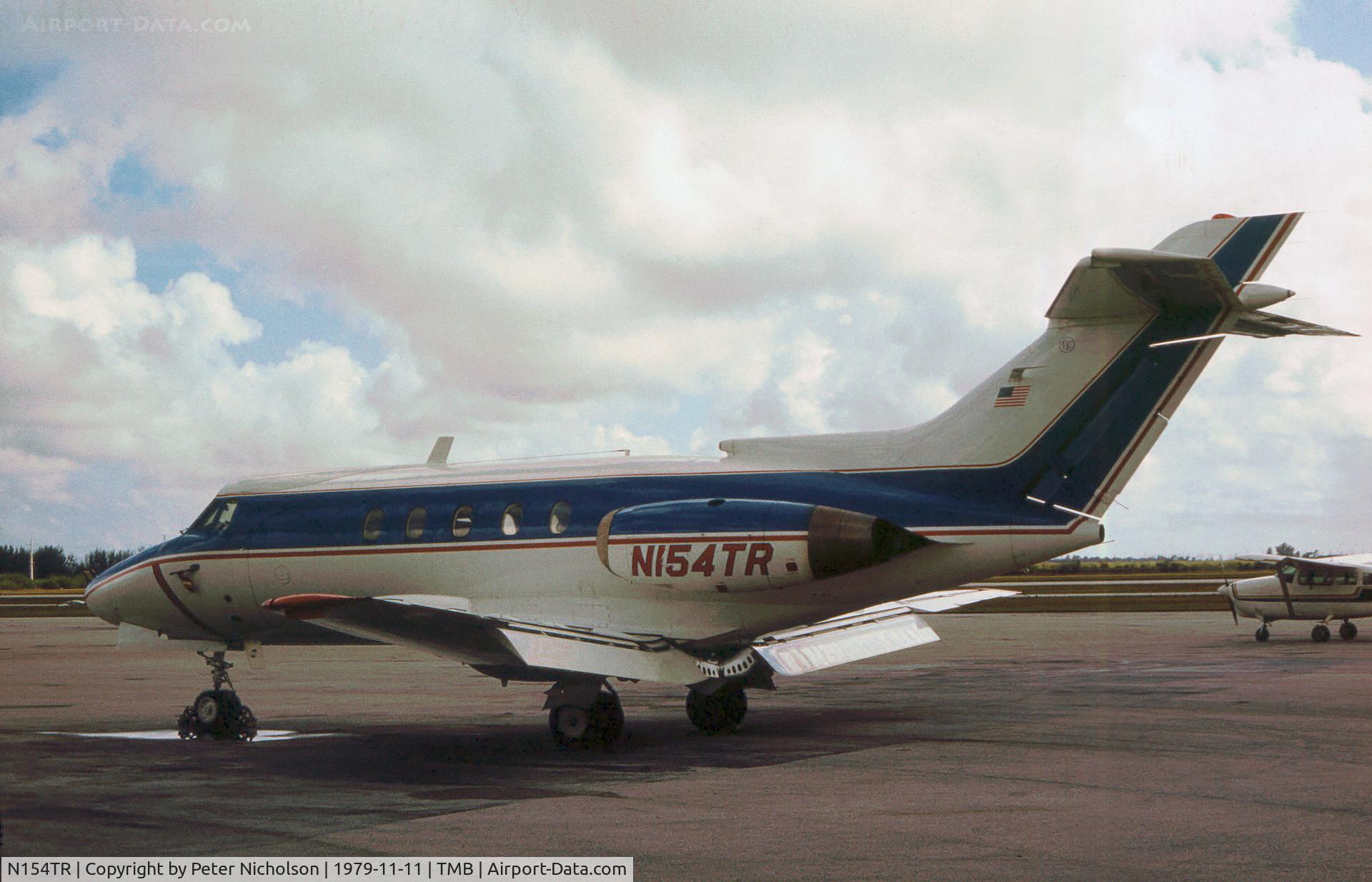 N154TR, 1966 Hawker Siddeley HS.125 Series 1A/522 C/N 25084, HS.125 Series 1A/522 as seen at New Tamiami in November 1979.