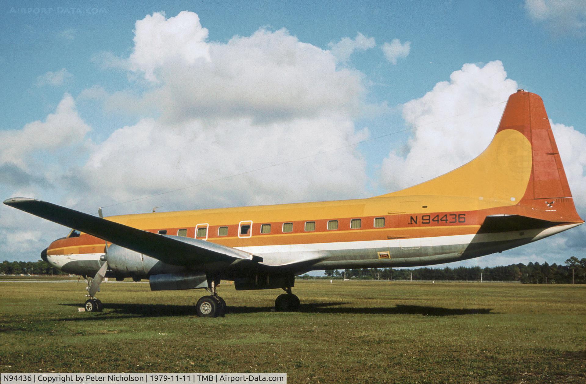 N94436, 1953 Convair 440 Metropolitan C/N 102, Convair 440 Metropolitan as seen at New Tamiami in November 1979.