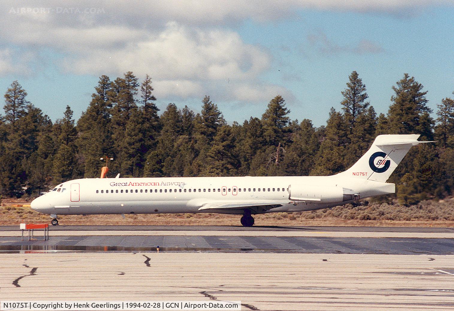 N1075T, 1988 McDonnell Douglas DC-9-87 C/N 49724, GreatAmerican Airways