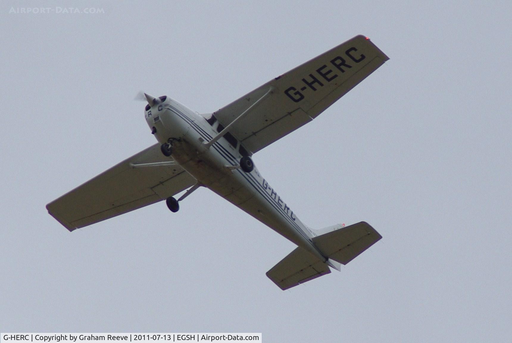 G-HERC, 2001 Cessna 172S Skyhawk C/N 172S-8985, Over flying the airfield.