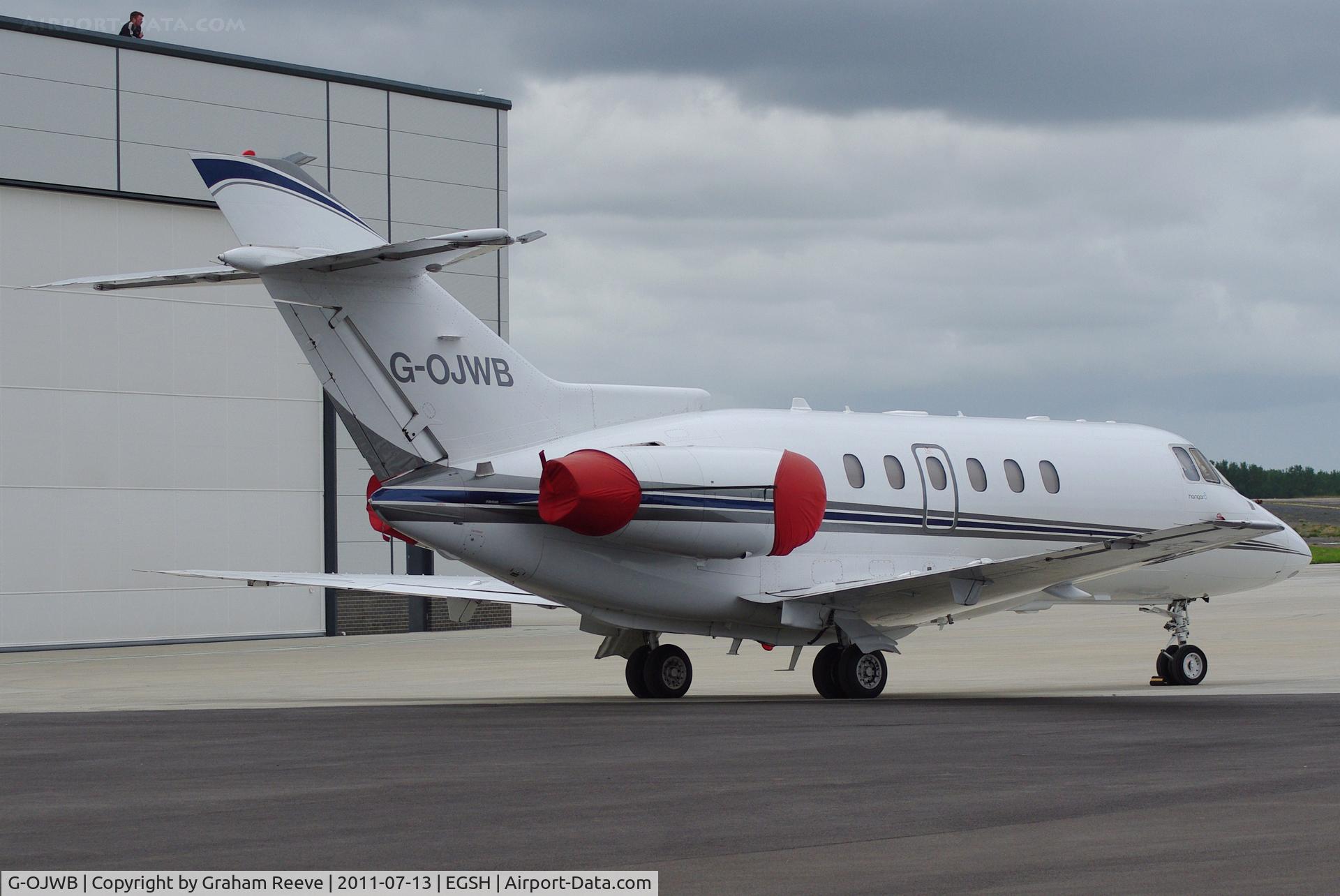 G-OJWB, 2004 Raytheon Hawker 800XP C/N 258674, Parked at Norwich.