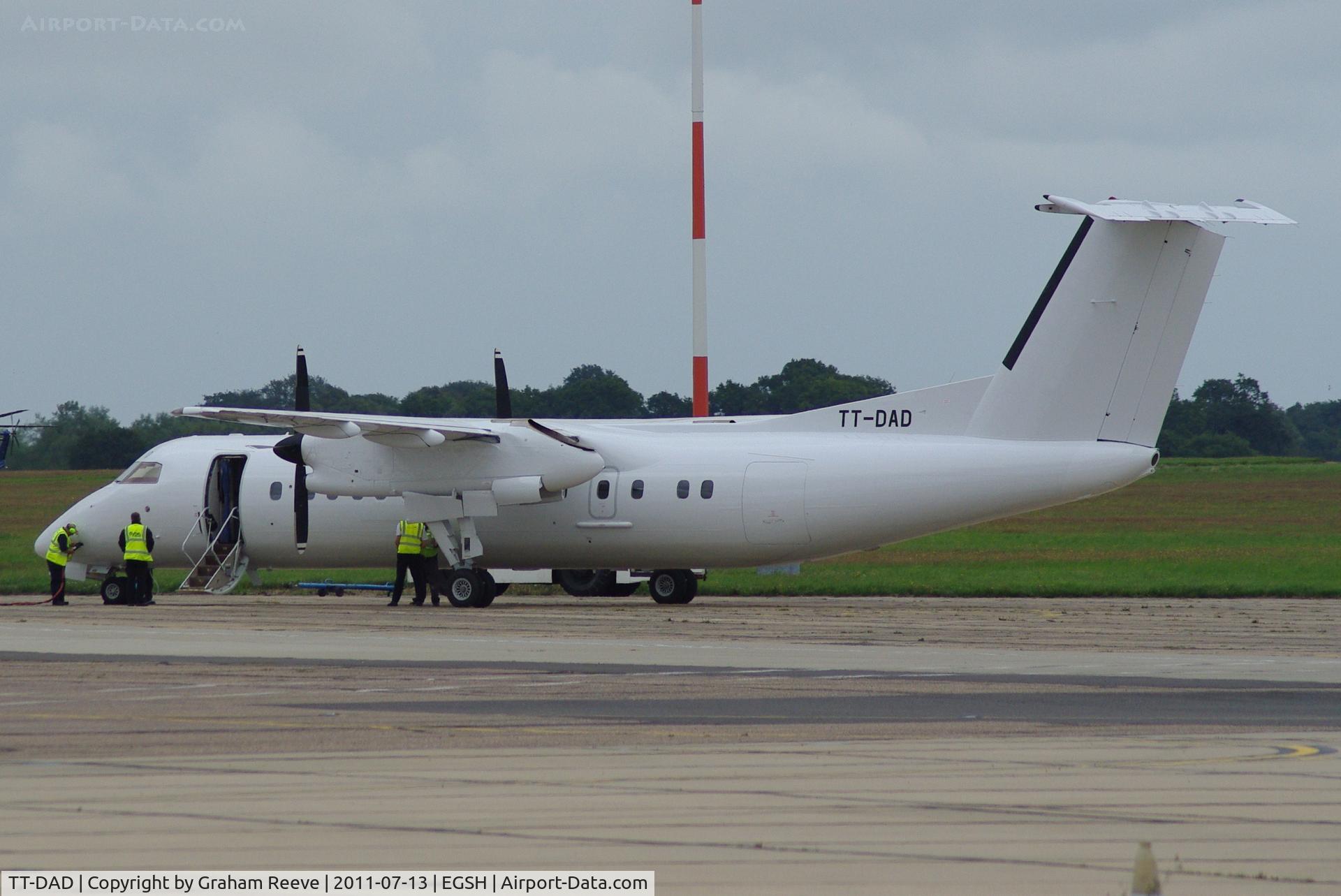 TT-DAD, De Havilland Canada DHC-8-311 Dash 8 C/N 276, Just out of the paint shop.