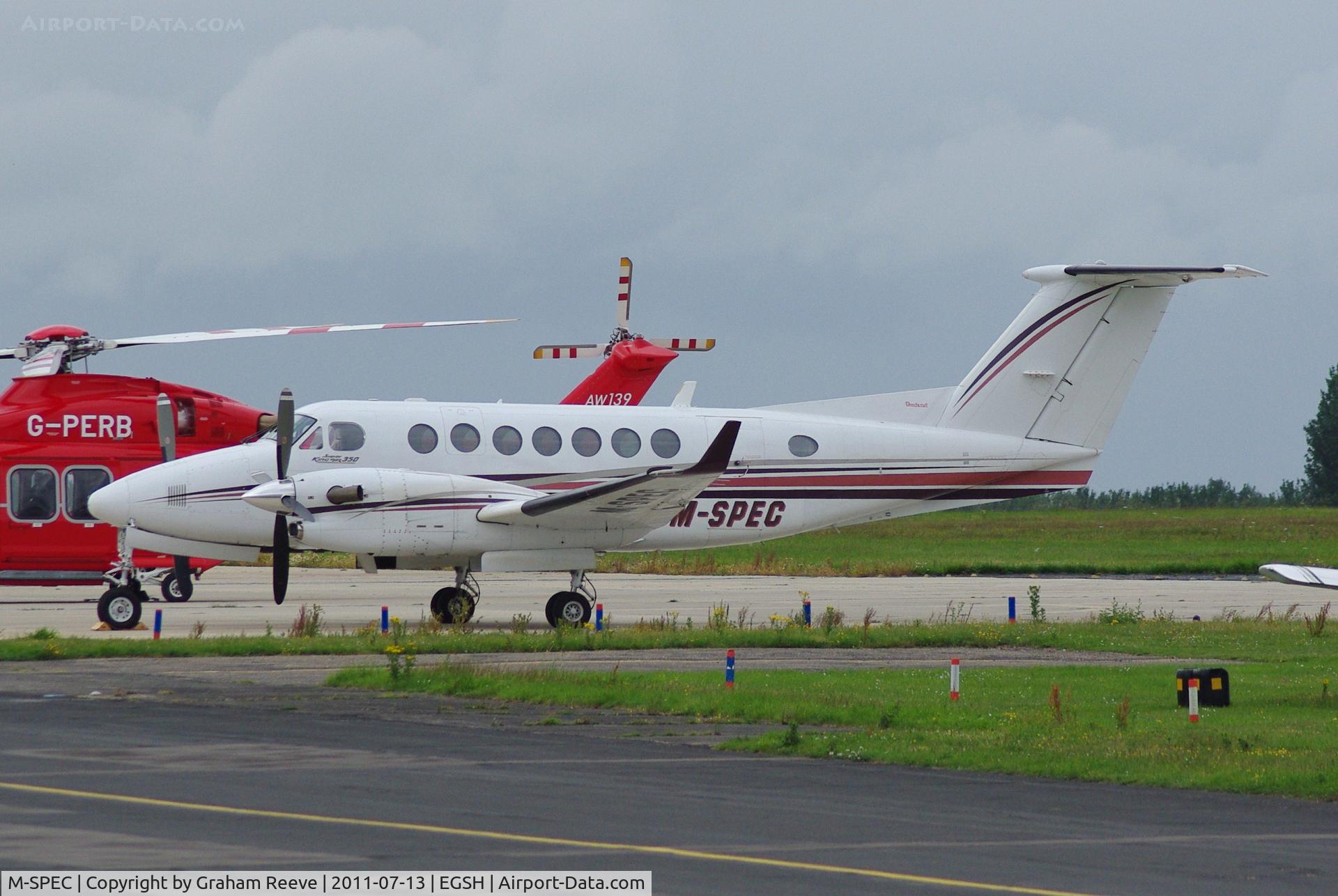 M-SPEC, 2014 Beech Super King Air 350i C/N FL-970, Parked at Norwich.