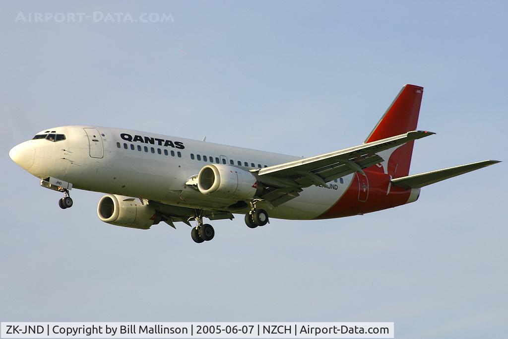 ZK-JND, 1989 Boeing 737-376 C/N 24297, FINALS TO 02
