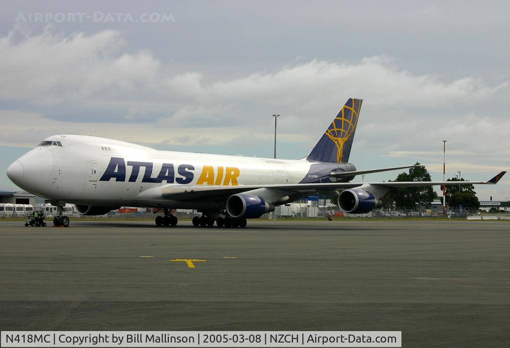 N418MC, 2002 Boeing 747-47UF C/N 32840, parked up