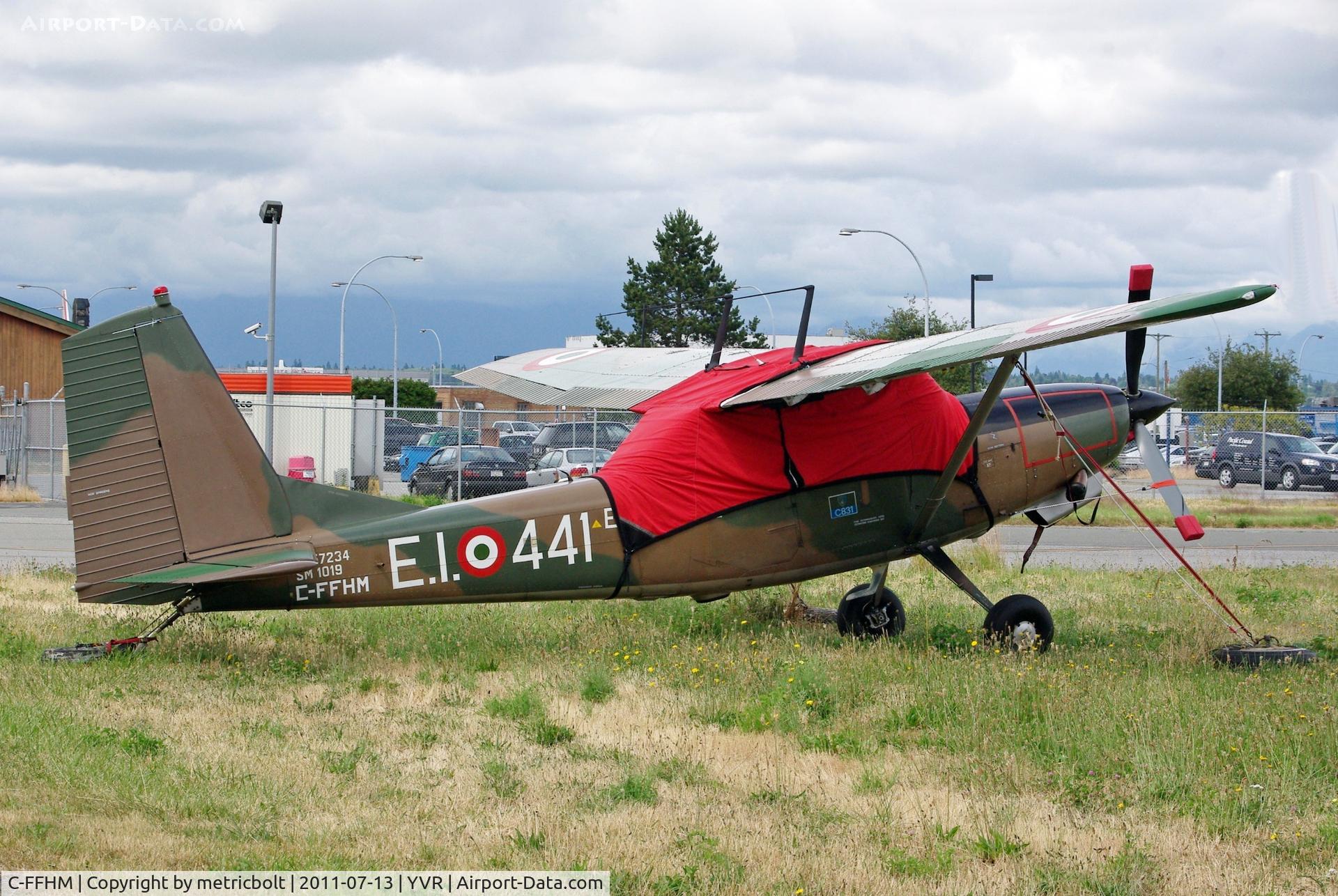 C-FFHM, 1979 SIAI-Marchetti SM-1019E C/N 1-042, parked at YVR