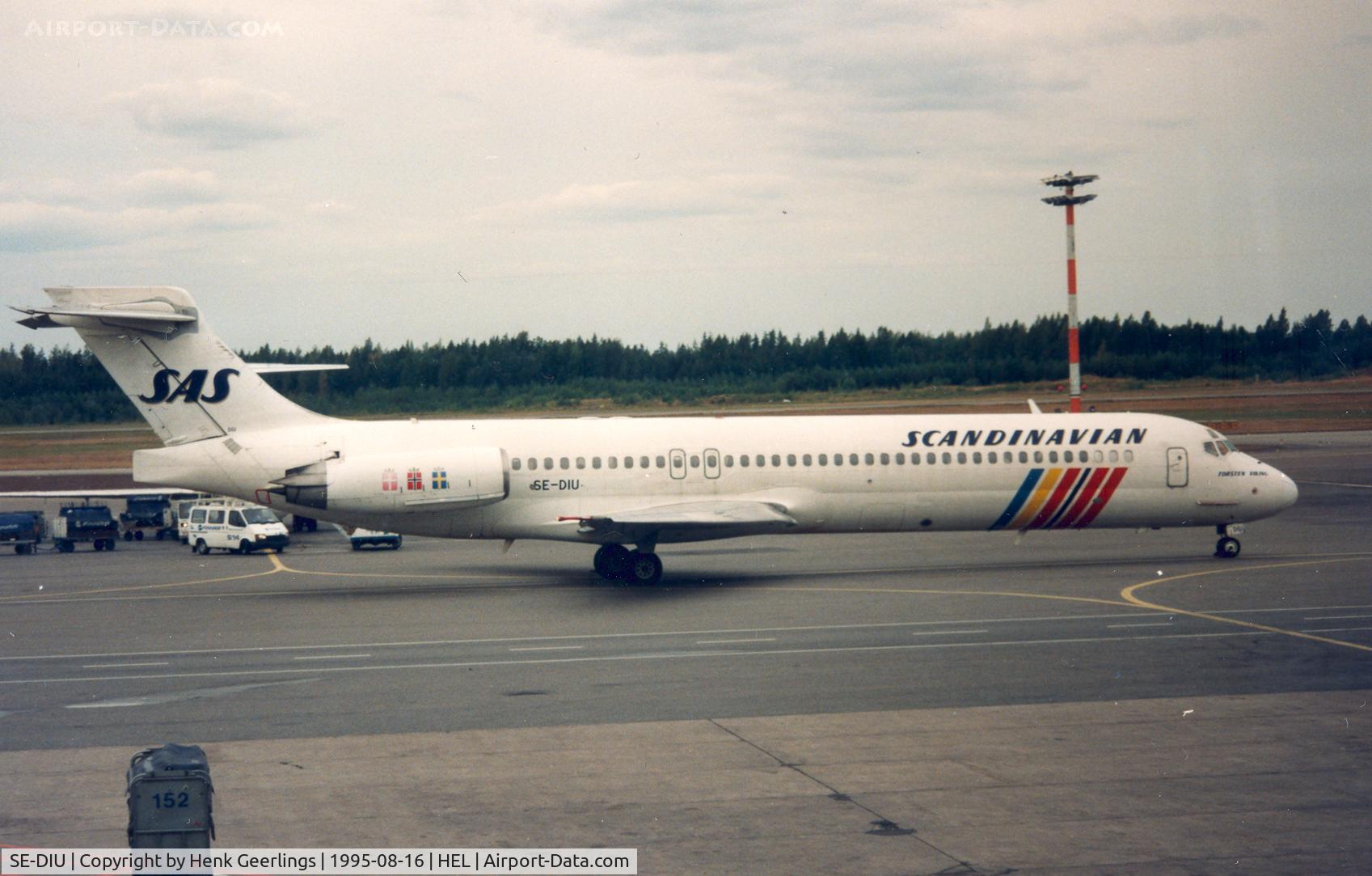 SE-DIU, 1991 McDonnell Douglas MD-87 (DC-9-87) C/N 53011, SAS - Scandinavian