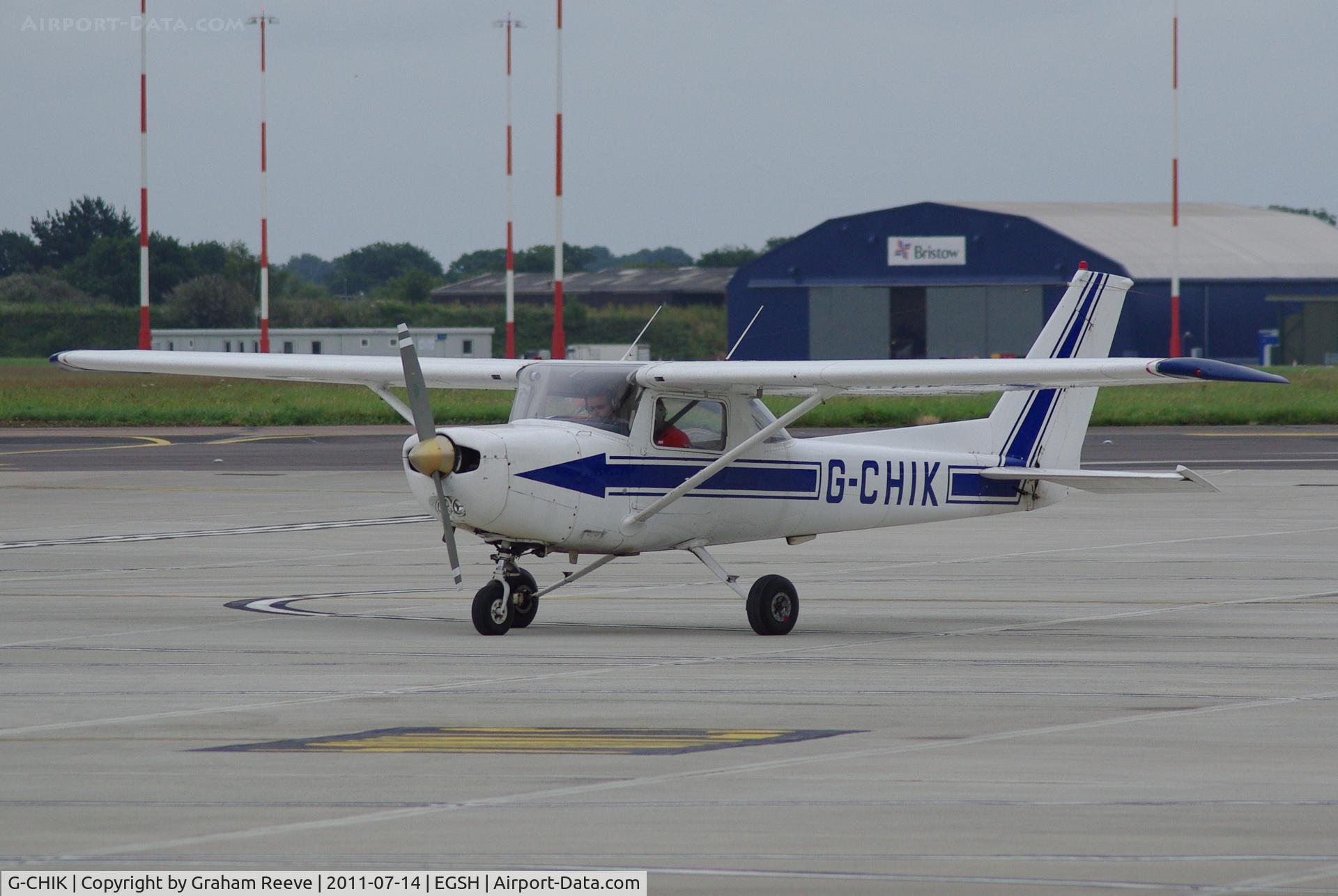 G-CHIK, 1979 Reims F152 C/N 1628, About to depart.