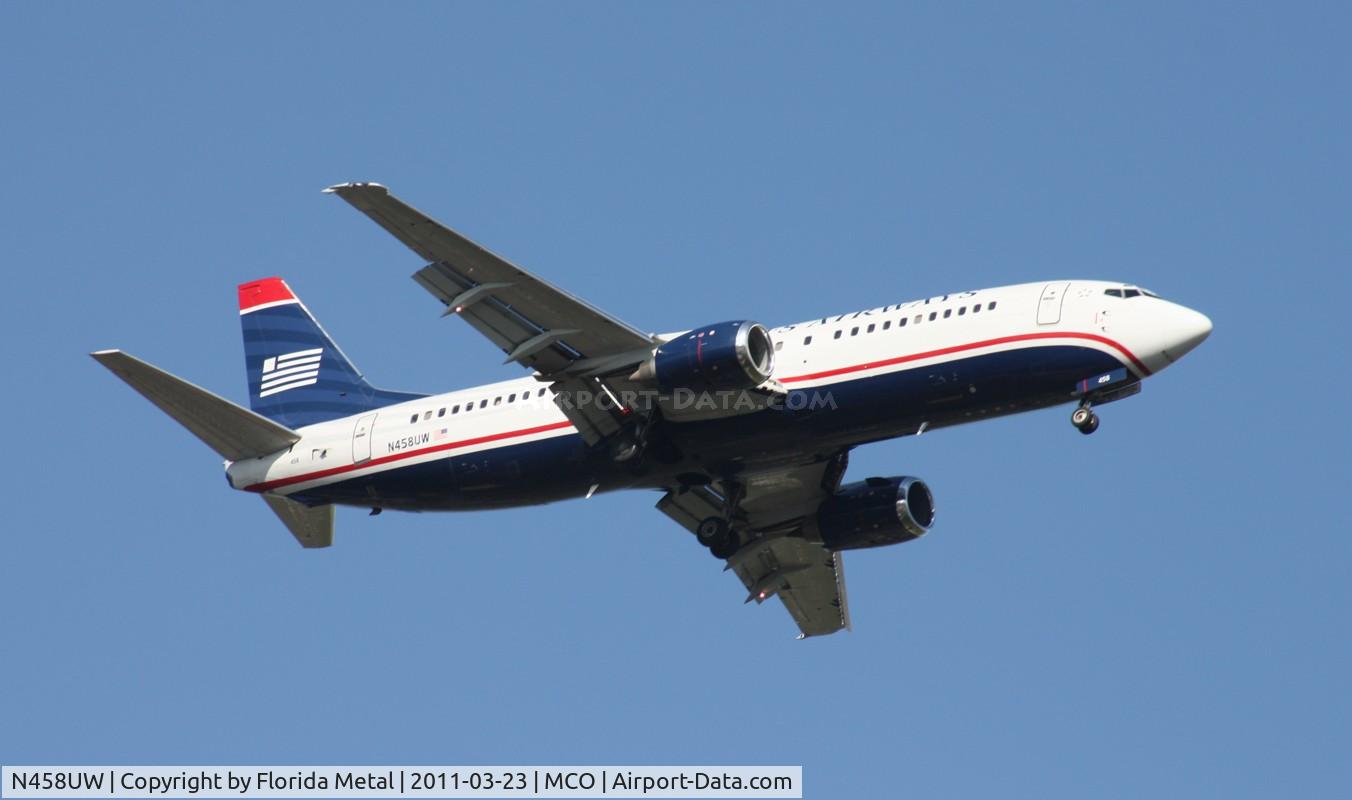 N458UW, 1991 Boeing 737-4B7 C/N 25022, US Airways 737