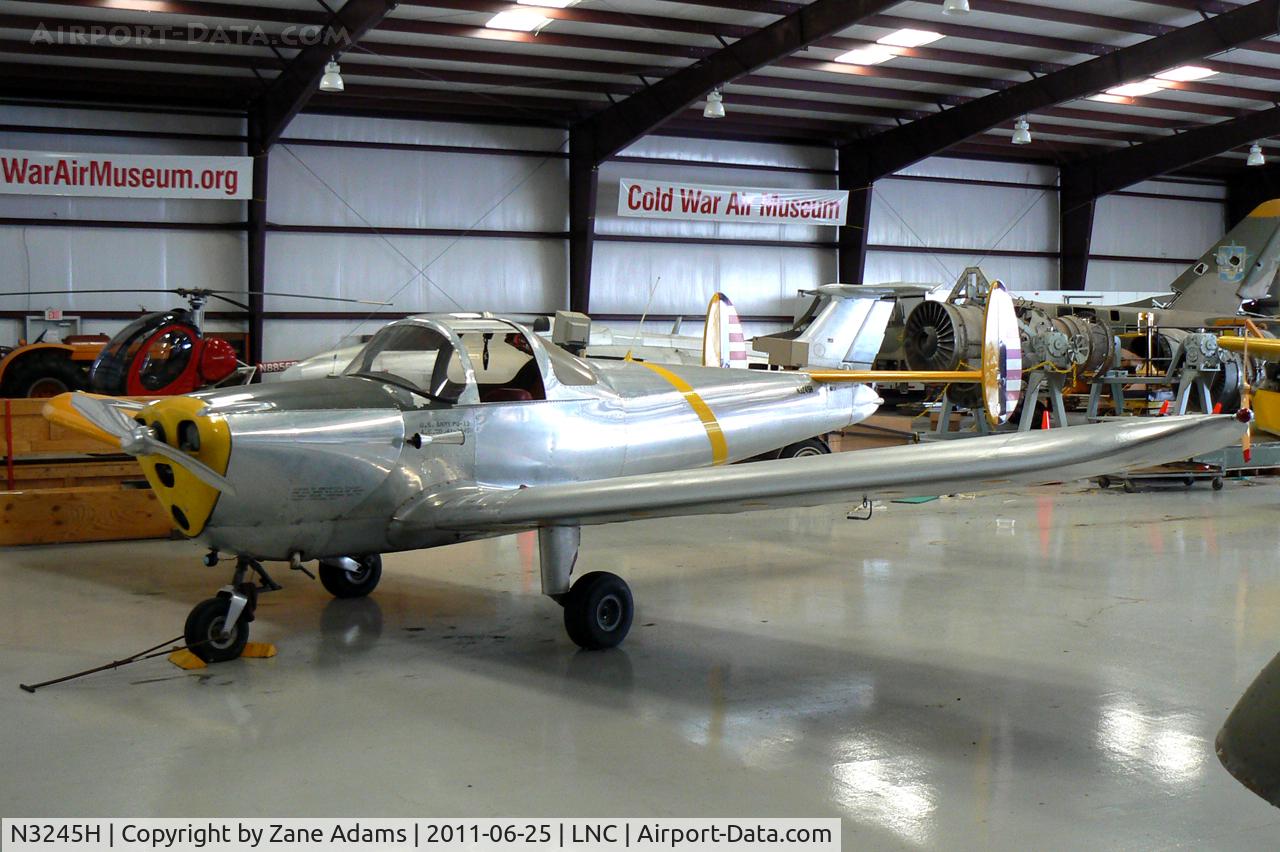 N3245H, 1946 Erco 415C Ercoupe C/N 3870, In the Cold War Air Museum hanger at Lancaster Municipal Airport