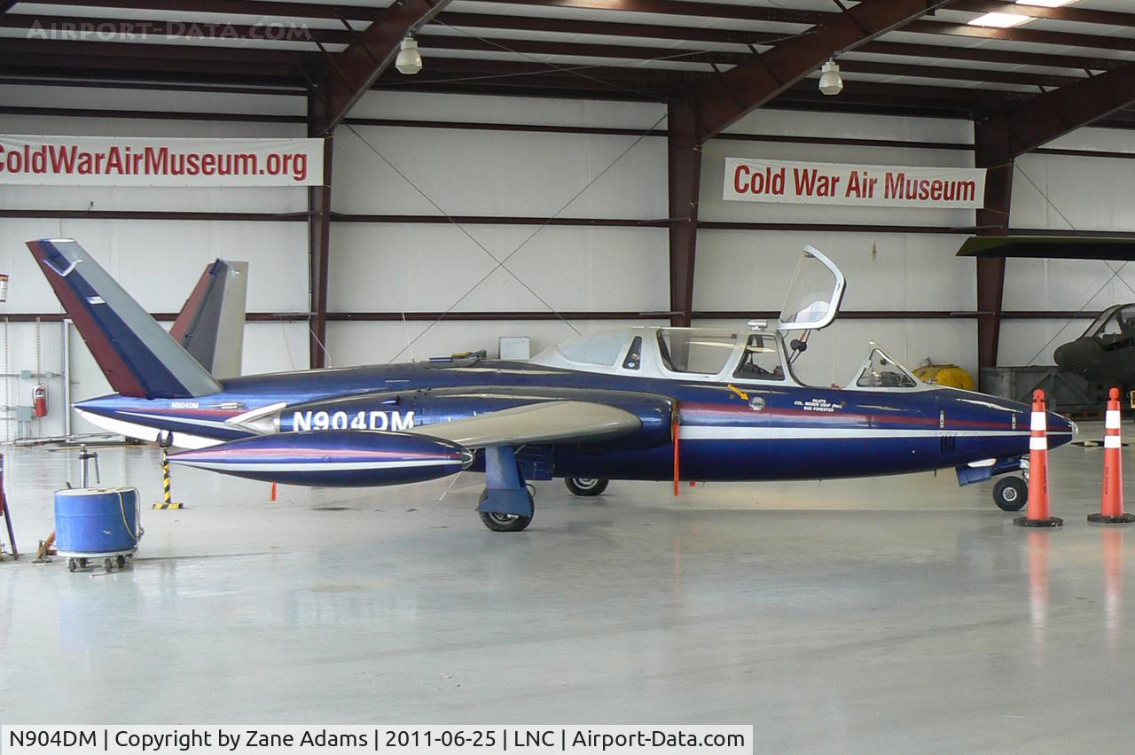 N904DM, Fouga (Valmet) CM-170R Magister C/N FM-80, In the Cold War Air Museum hanger at Lancaster Municipal Airport