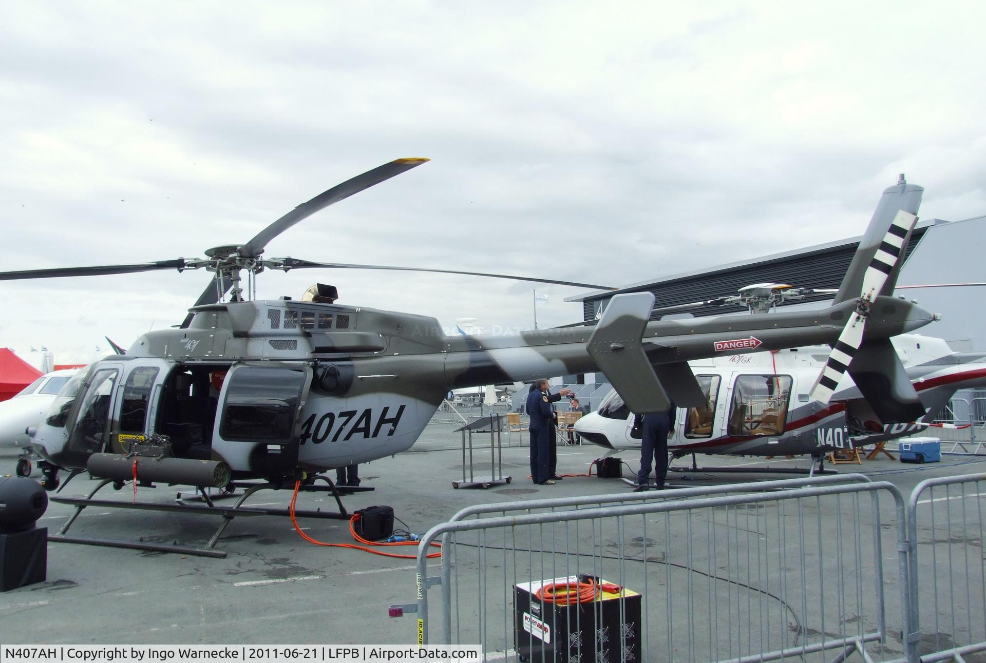 N407AH, 2010 Bell 407 C/N 53989, Bell 407 AH at the Aerosalon 2011, Paris