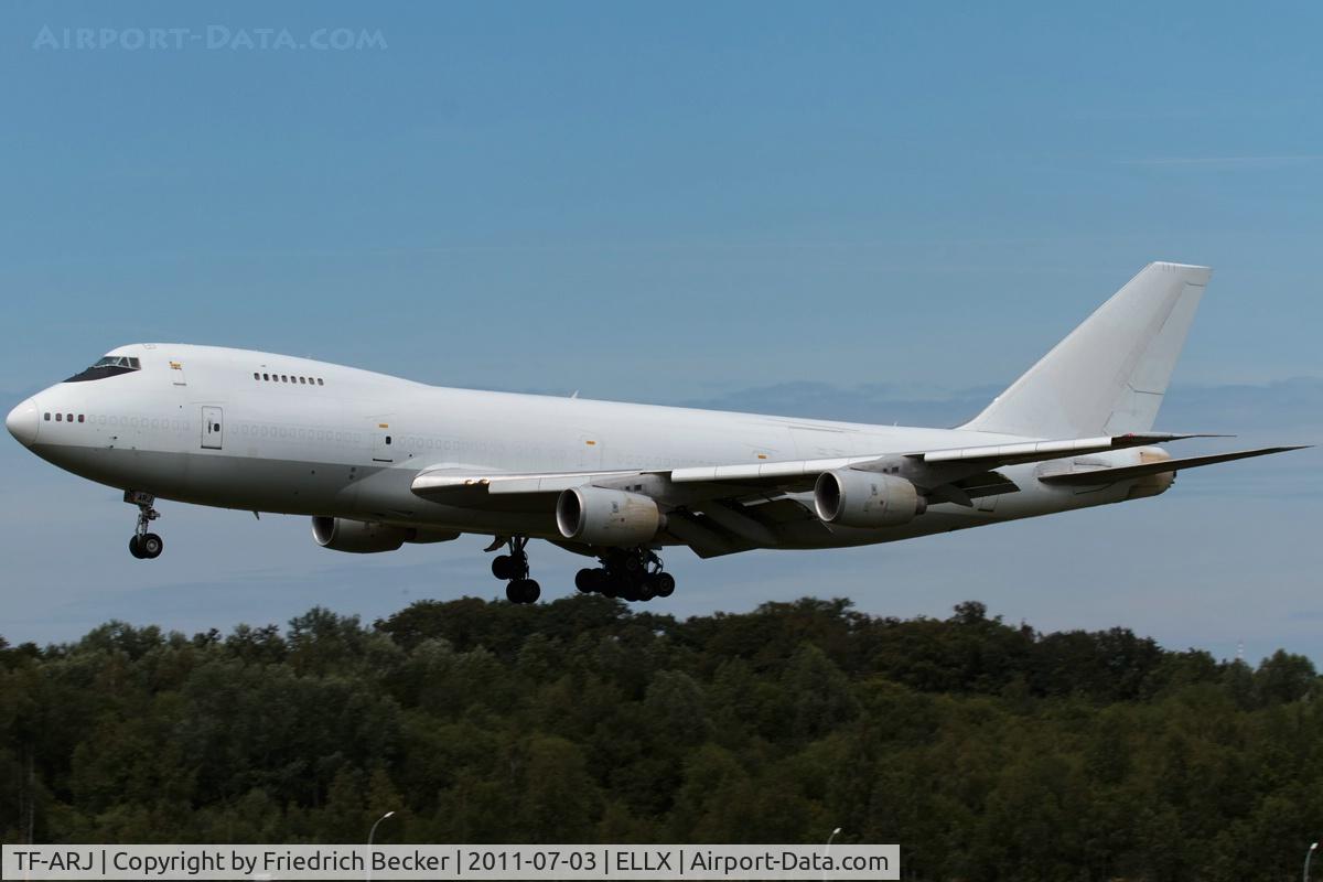 TF-ARJ, 1987 Boeing 747-236SF C/N 23735, on final RW24