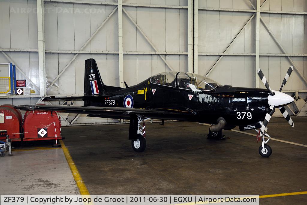 ZF379, 1992 Short S-312 Tucano T1 C/N S122/T93, undergoing maintenance