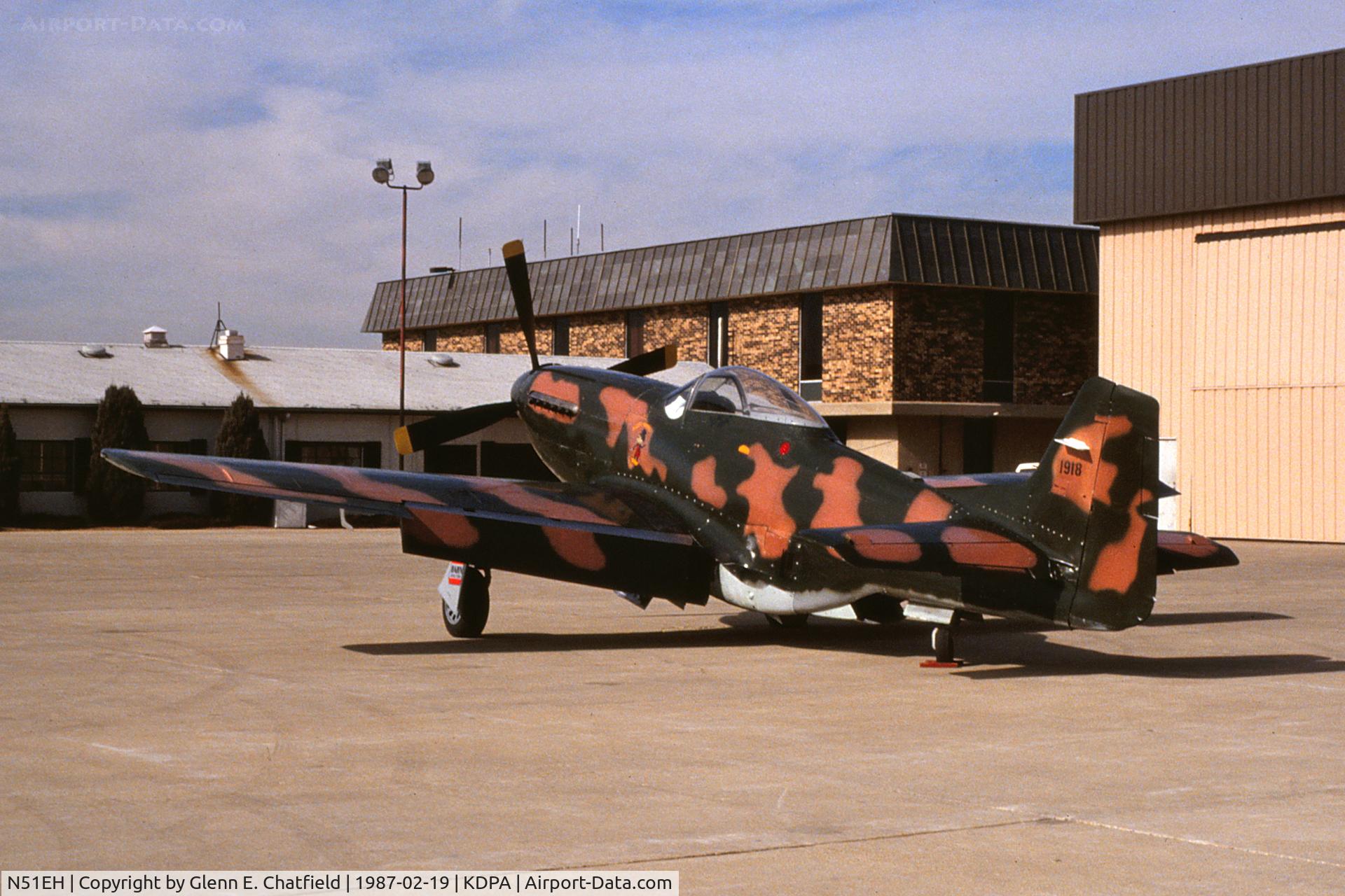 N51EH, 1944 North American P-51D Mustang C/N 122-38798, Passing through, still painted in Dominican Republic markings where it served previously.