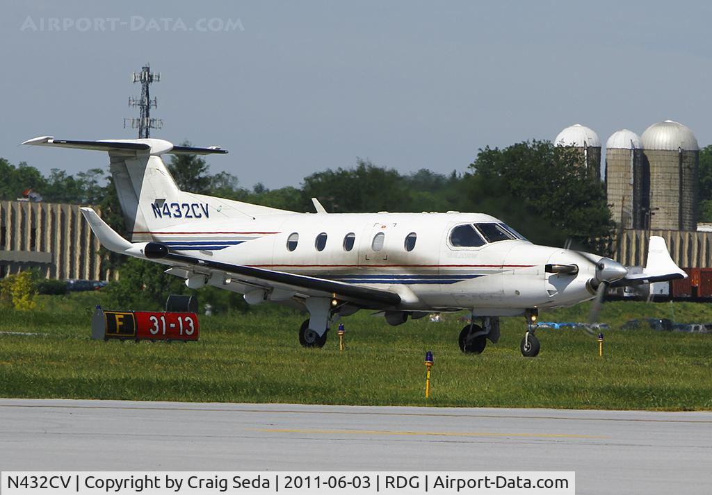 N432CV, 1995 Pilatus PC-12/45 C/N 119, Emjean Aviation Inc arriving at RDG.