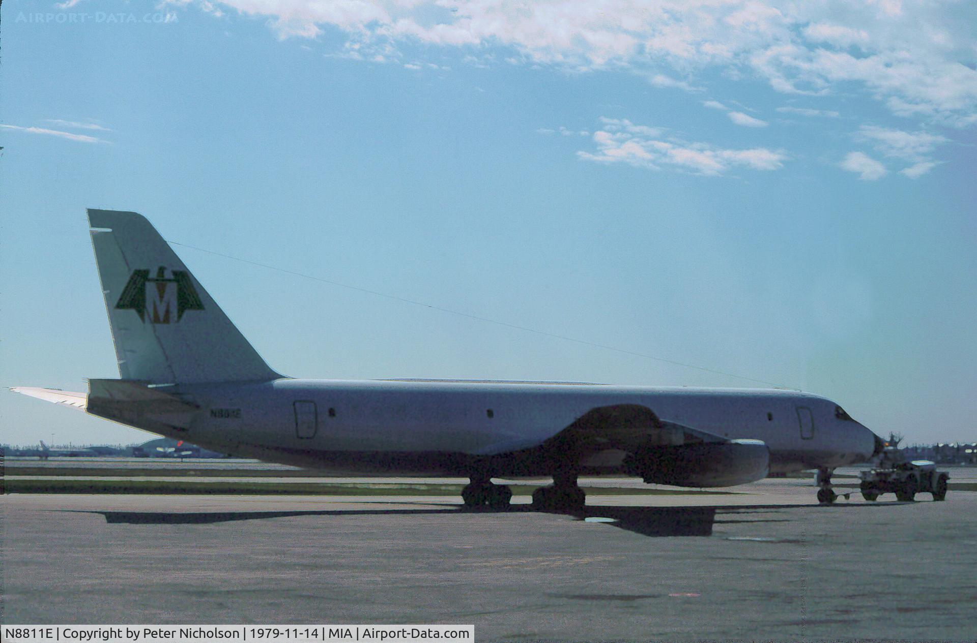 N8811E, 1961 Convair 880-22-2 C/N 22-00-50, Convair 880 of Monarch Airlines as seen at Miami International in November 1979.