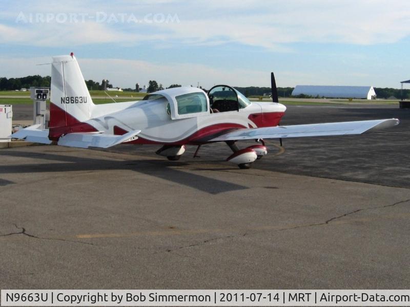 N9663U, 1975 Grumman American AA-5A Cheetah C/N AA5A-0029, On the ramp at Marysville, Ohio