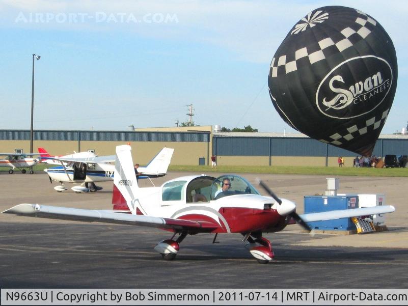 N9663U, 1975 Grumman American AA-5A Cheetah C/N AA5A-0029, On the ramp at Marysville, Ohio
