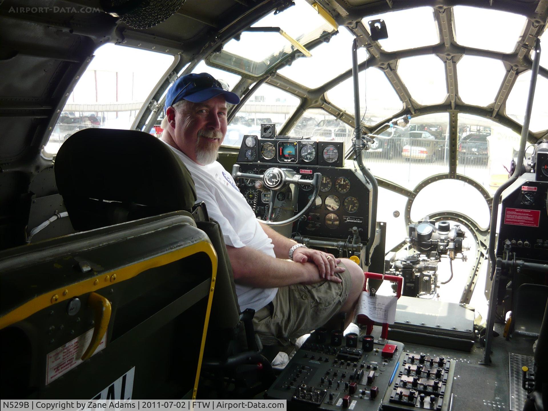 N529B, 1944 Boeing B-29A-60-BN Superfortress C/N 11547, Yours truly in the driver's seat on the worlds only flying B-29 