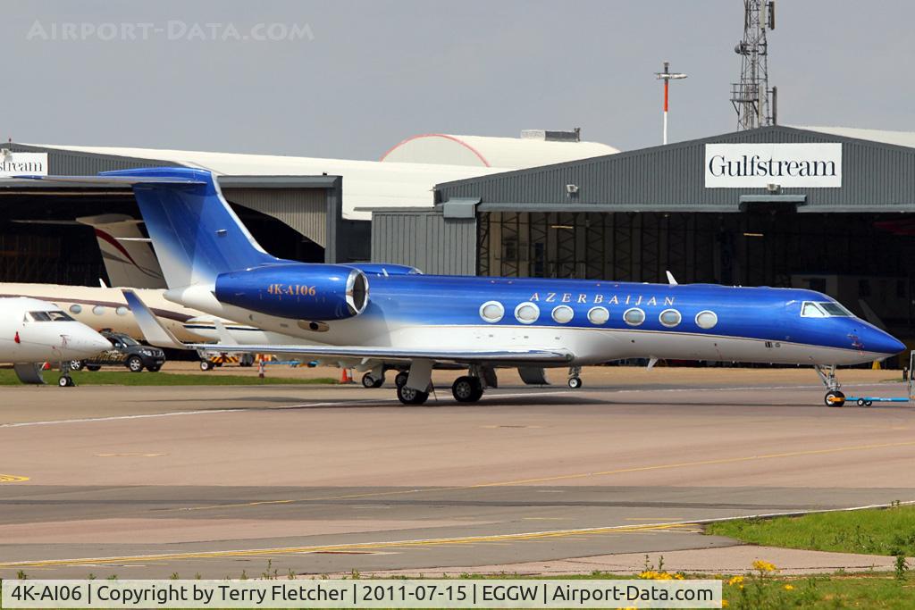 4K-AI06, 2010 Gulfstream Aerospace GV-SP (G550) C/N 5277, 2010 Gulfstream G550, c/n: 5277 at Luton