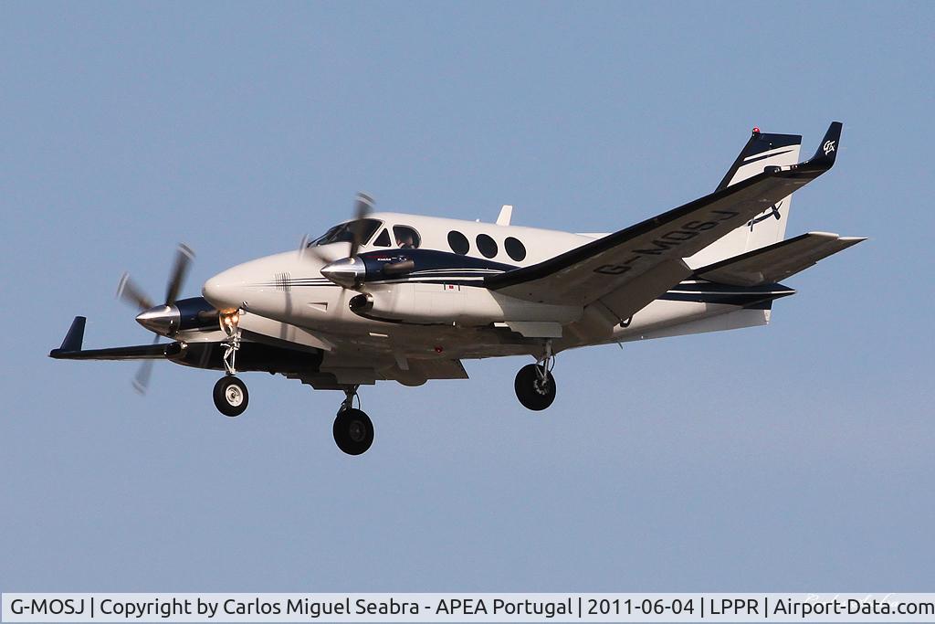G-MOSJ, 2010 Hawker Beechcraft C90GTI King Air C/N LJ-1984, Arriving Runway 35 at Porto, Portugal