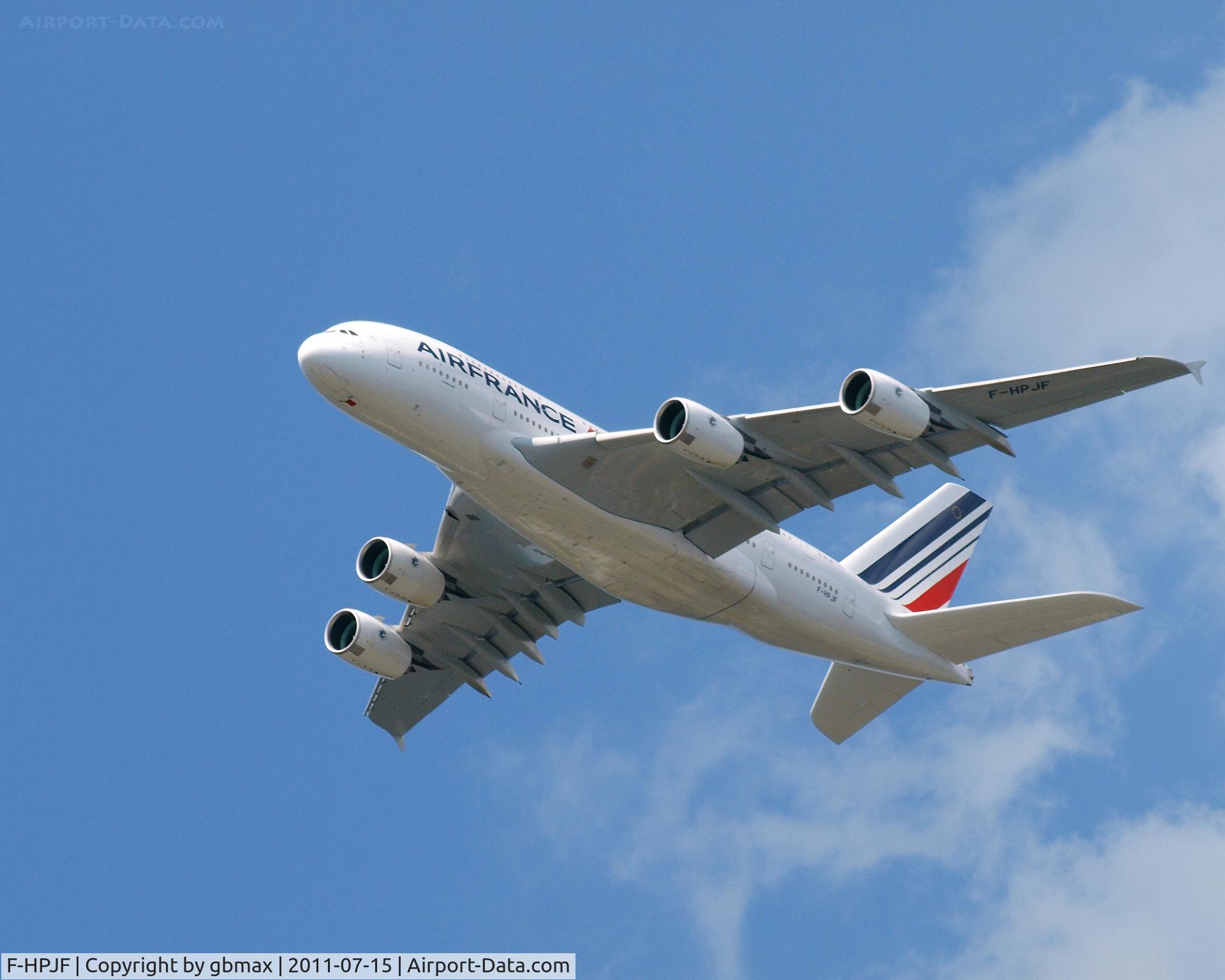 F-HPJF, 2010 Airbus A380-861 C/N 064, Going @ ~3,500 feet to a landing at JFK