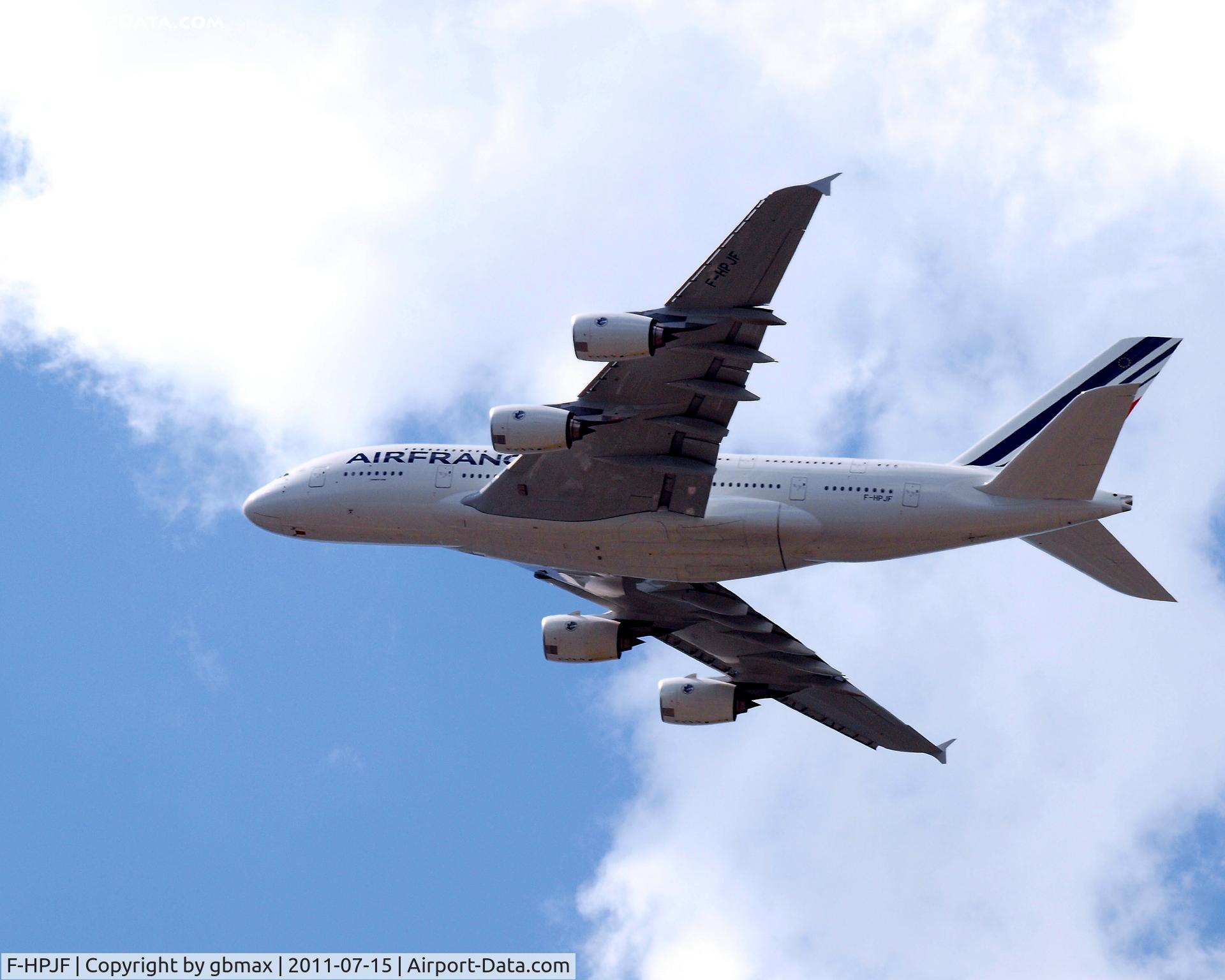 F-HPJF, 2010 Airbus A380-861 C/N 064, Going @ ~3,500 feet to a landing at JFK
