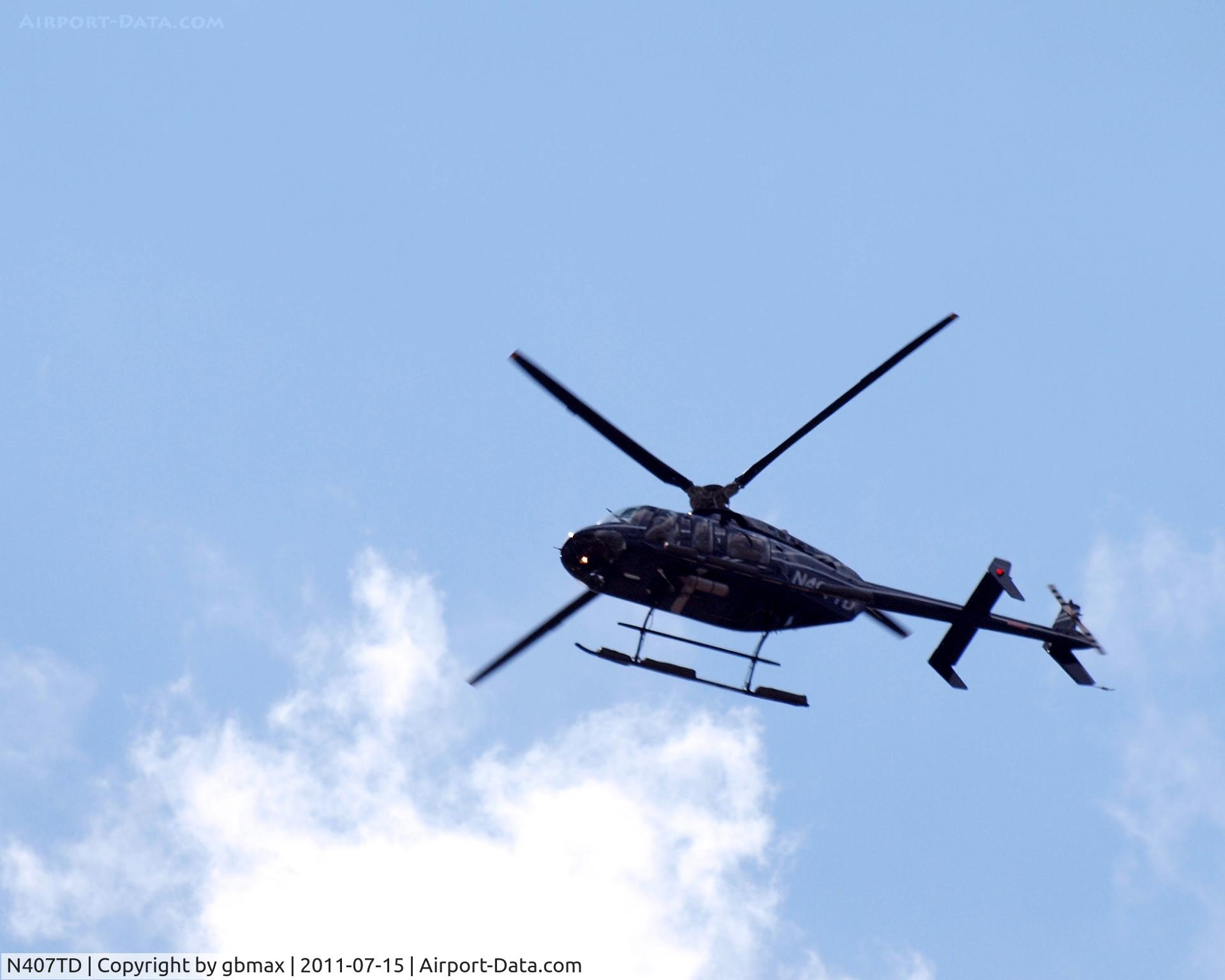 N407TD, 2007 Bell 407 C/N 53764, Over Mineola, NY